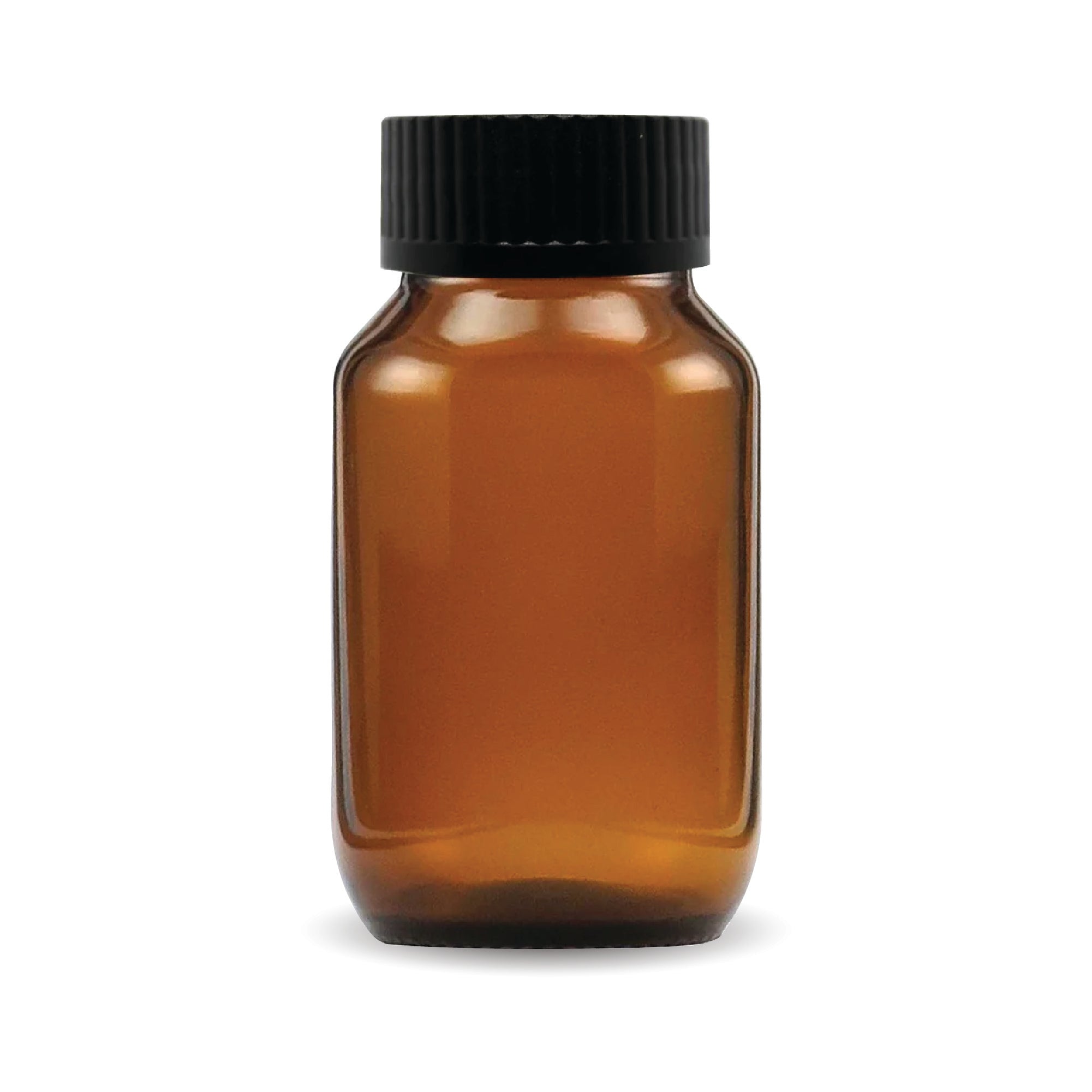 100ml Amber Glass Bottle with Black Cap