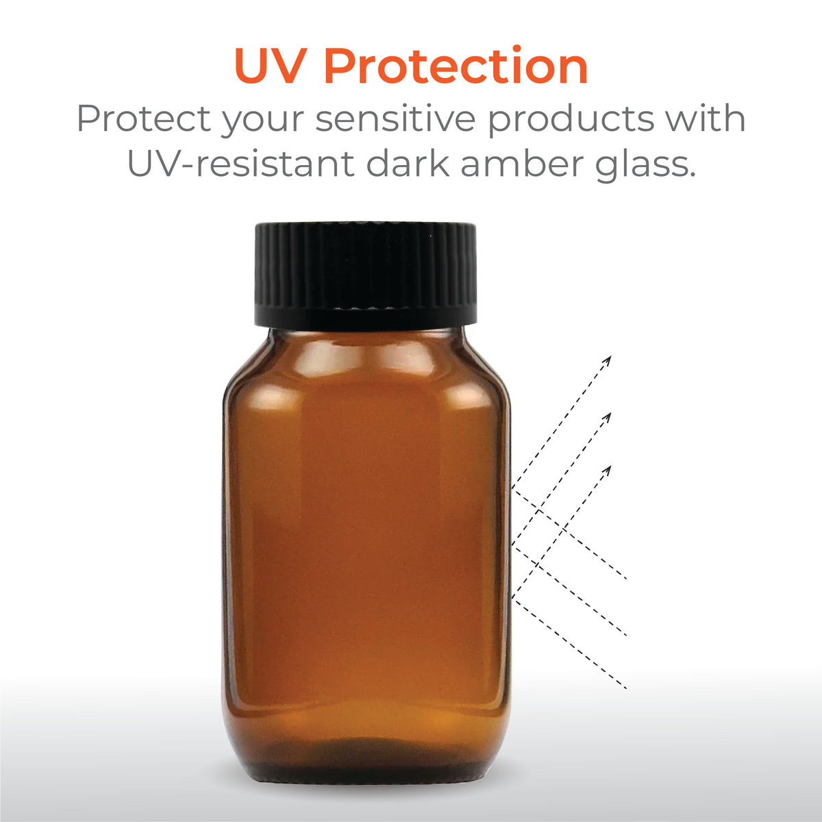 100ml Amber Glass Bottle with Black Cap
