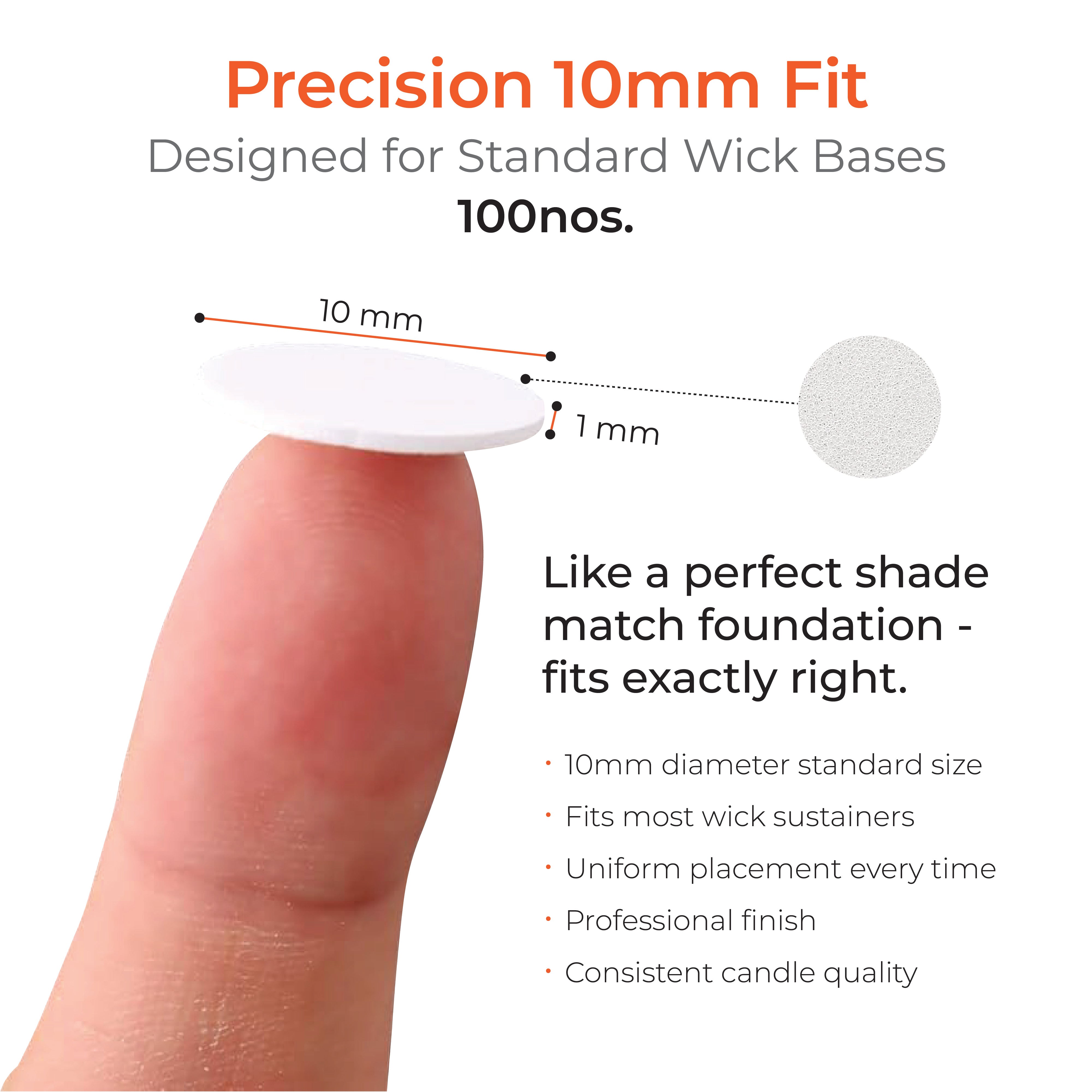 10mm Candle Wick Round Stickers