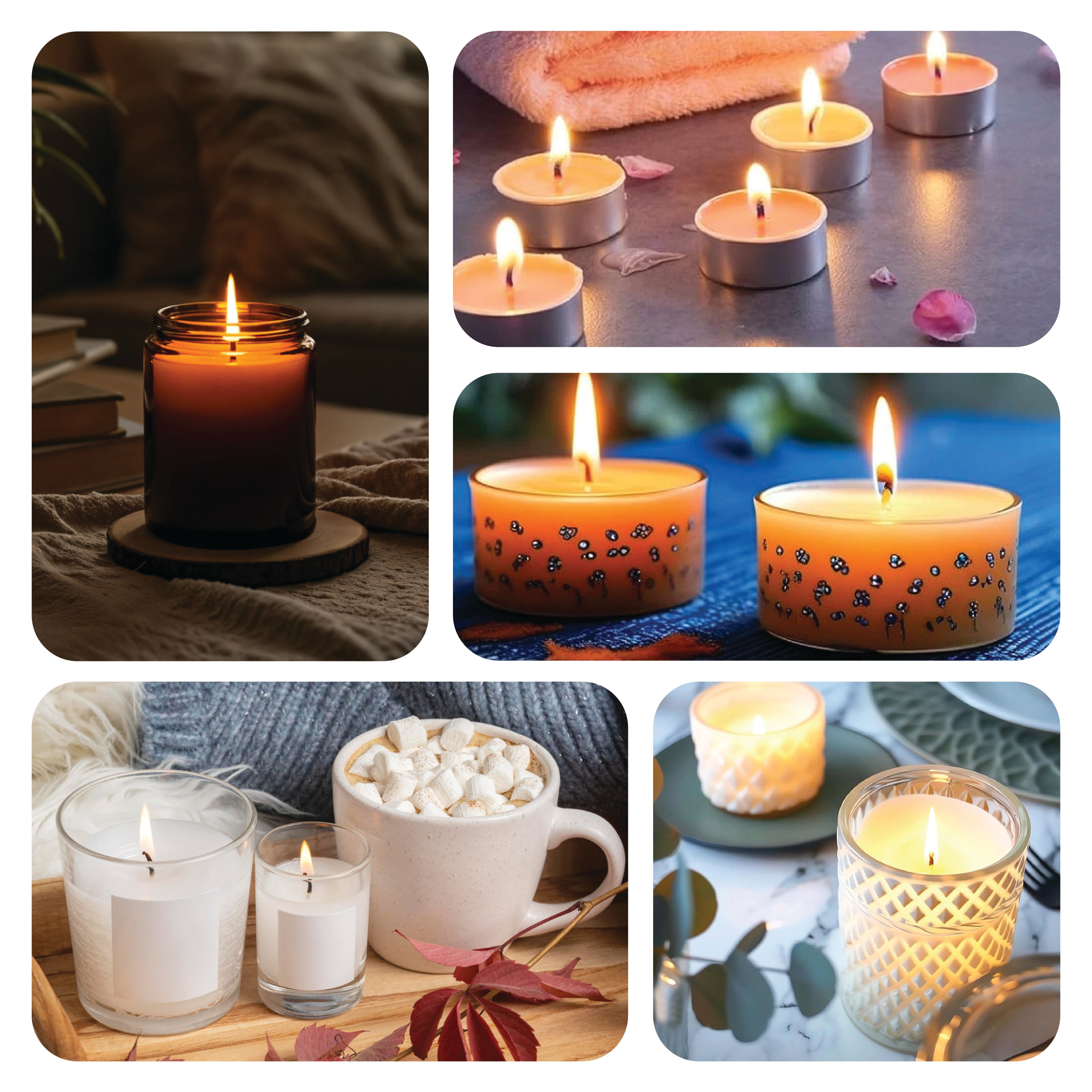 20mm Candle Wick Round Stickers
