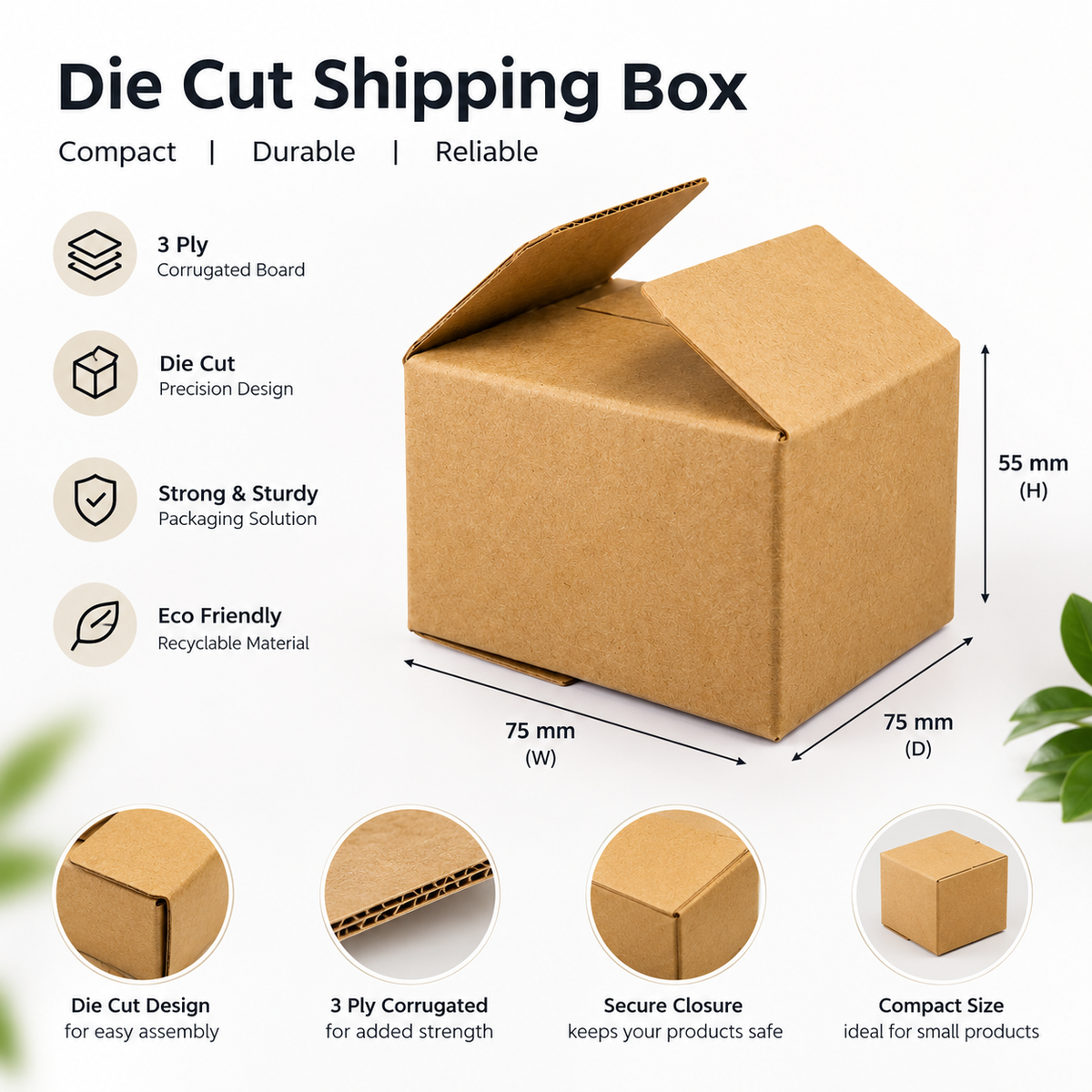 3 Ply Die Cut Shipping Box