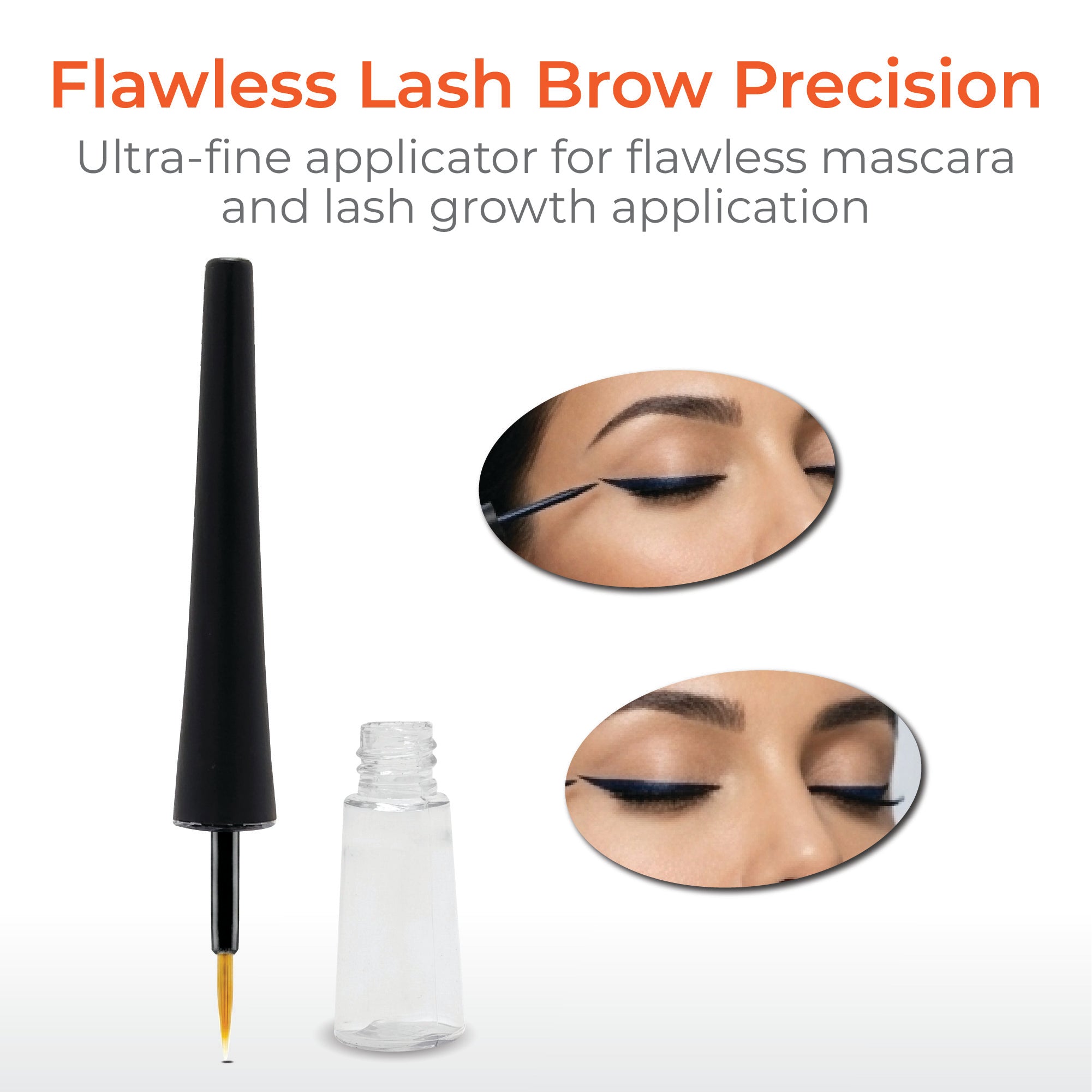 4ml Clear Eyeliner Container with Matte Black Cap