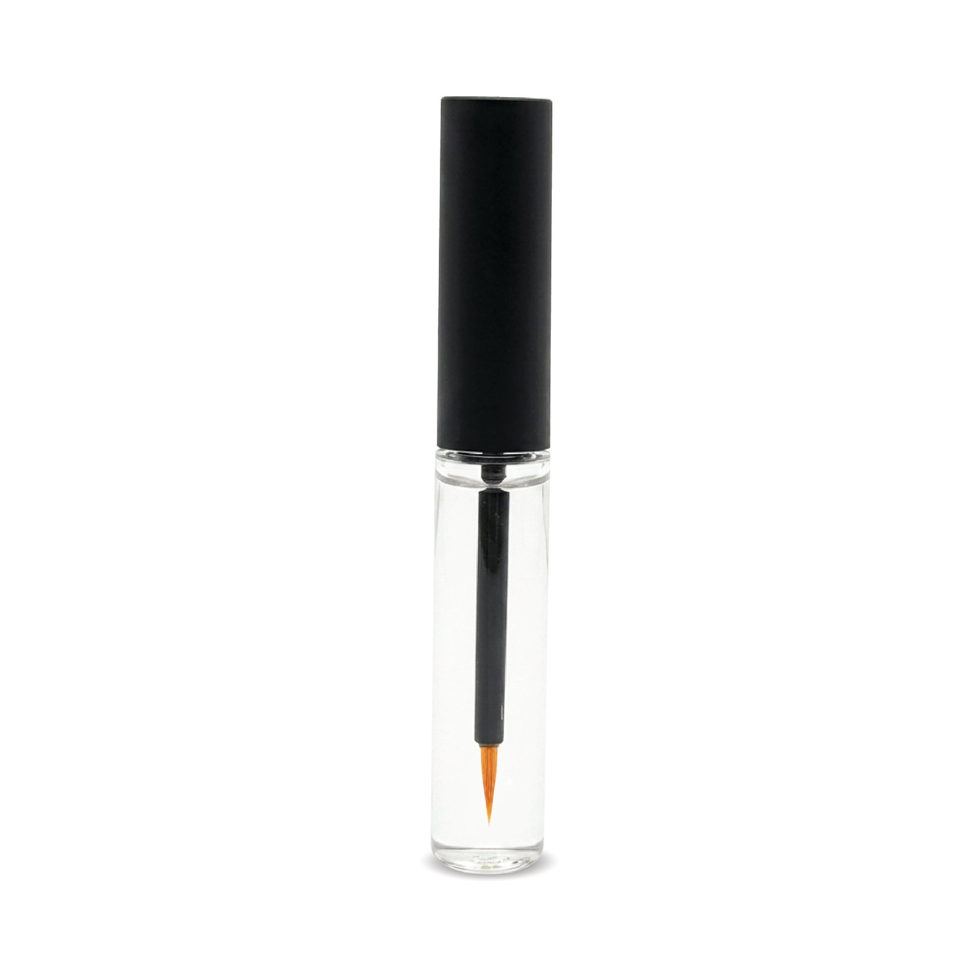 4ml Clear Round Eyeliner Bottle with Matte Black Cap