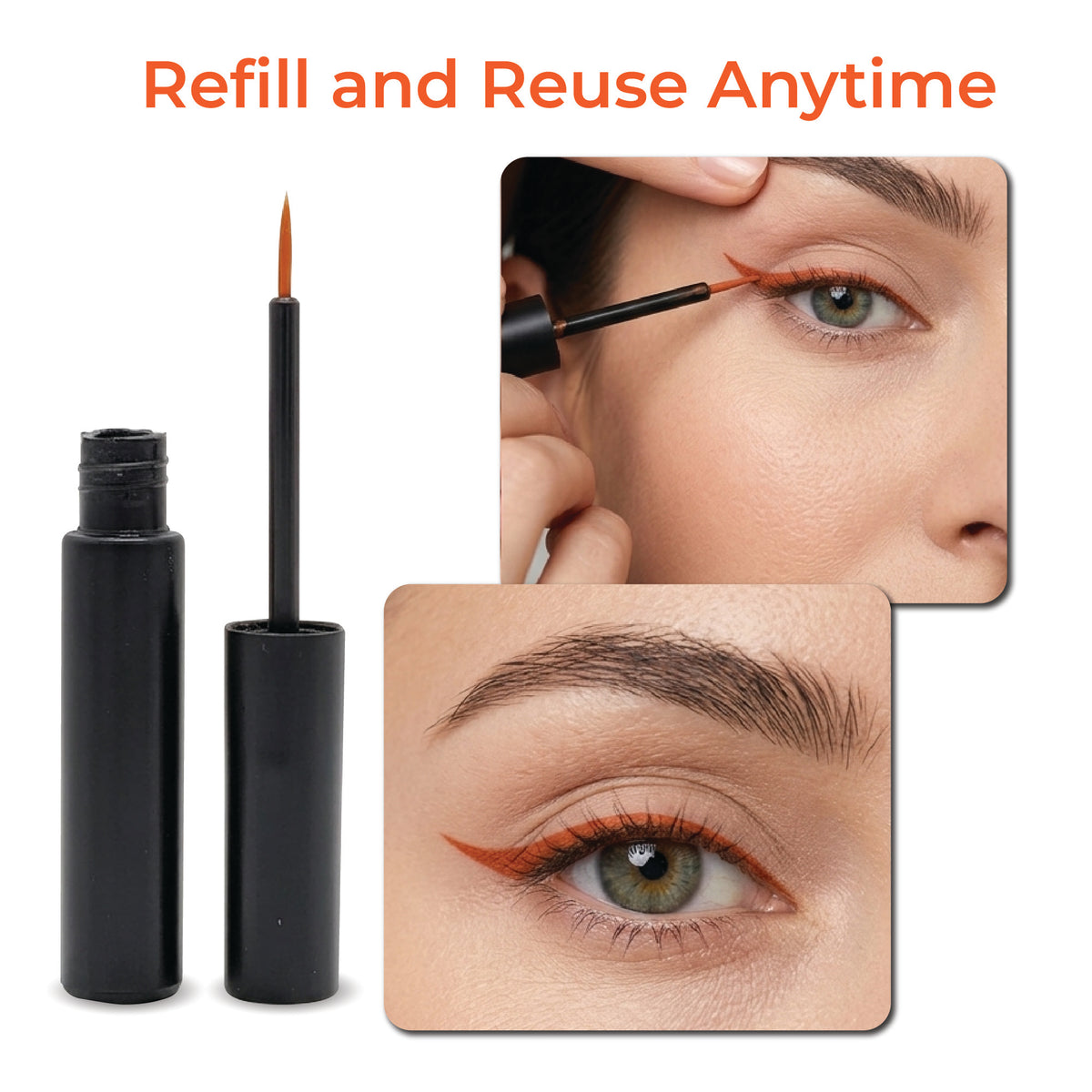 4ml Round Matte Black Eyeliner Container