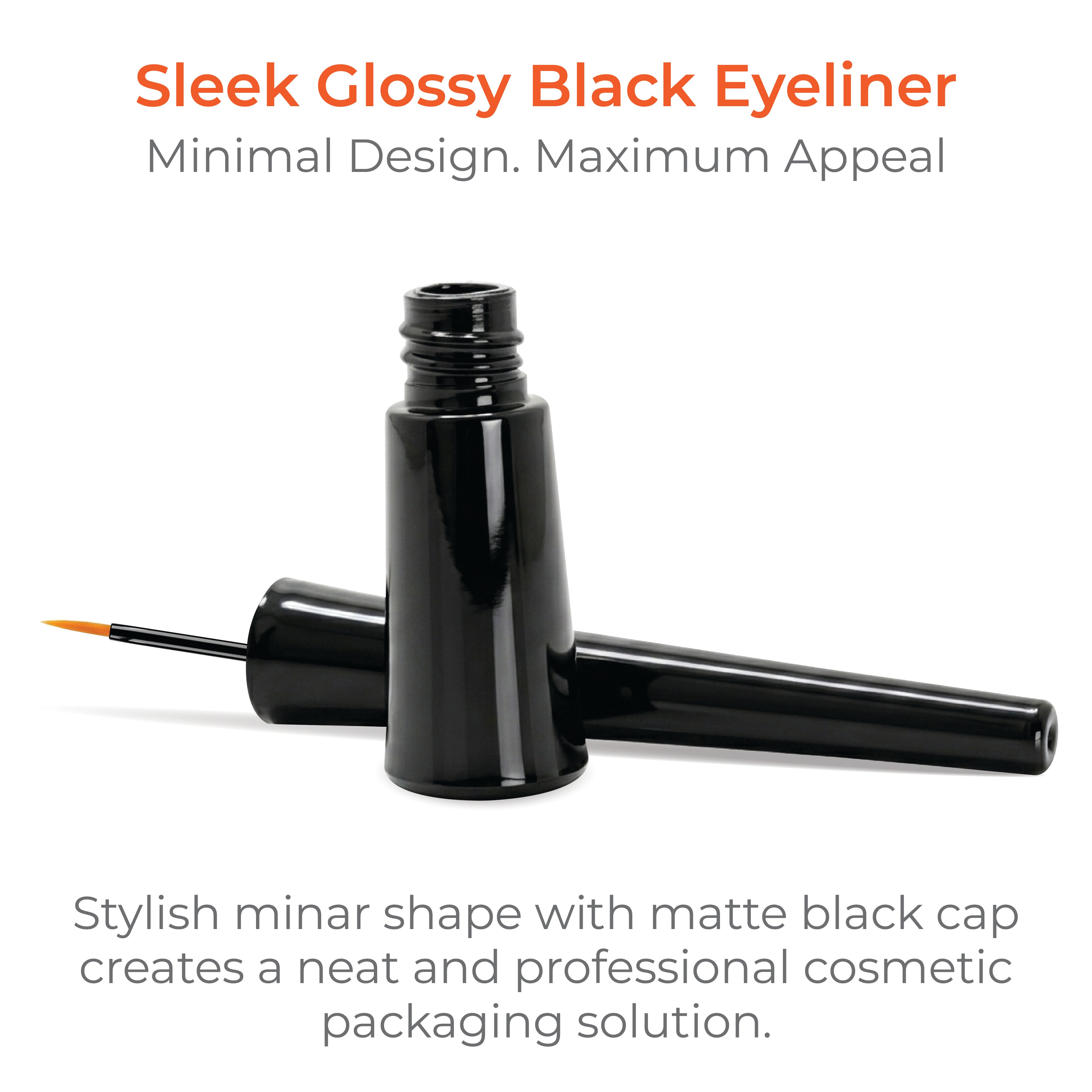 4ml Glossy Black Eyeliner Container