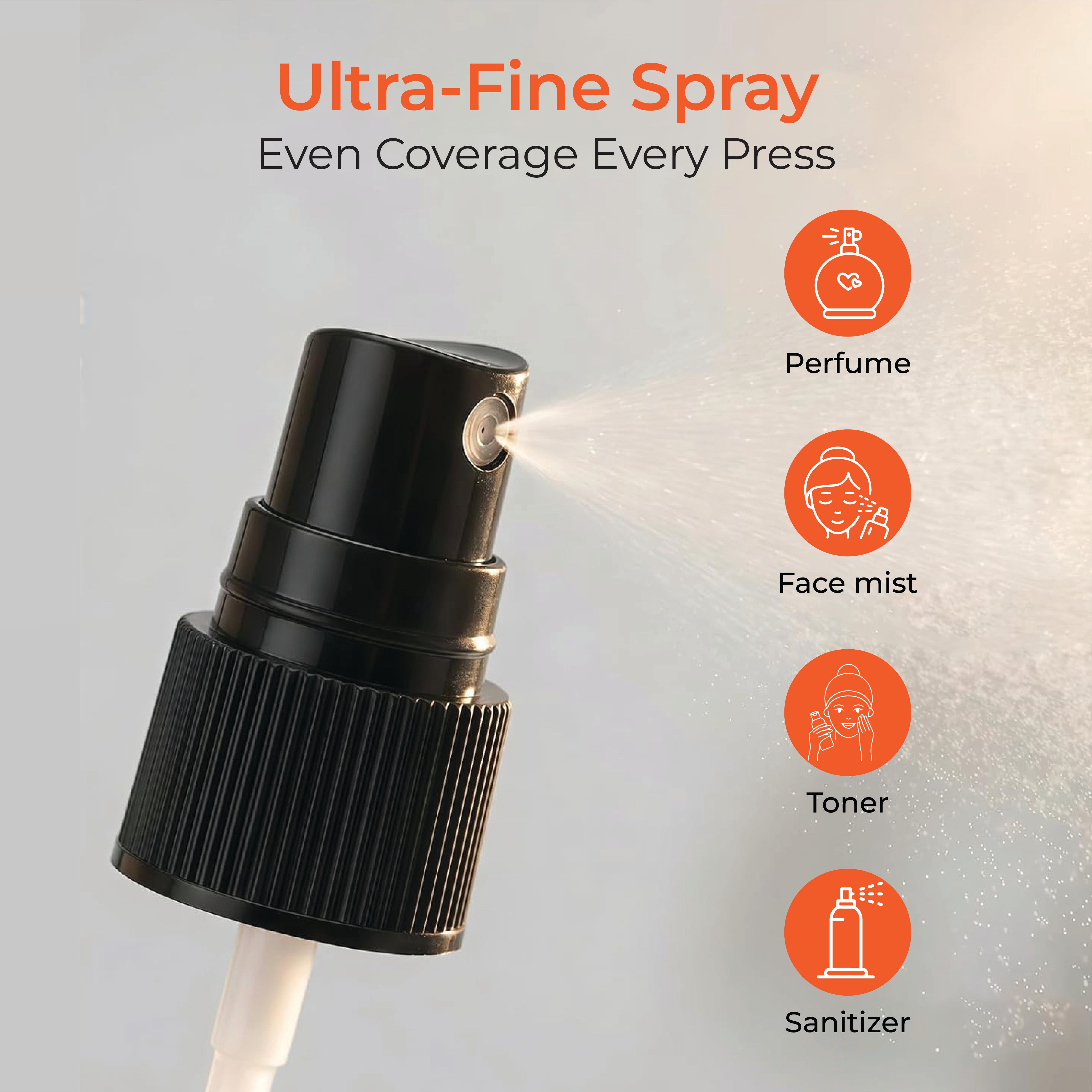 Black Fine Mist Spray Pump