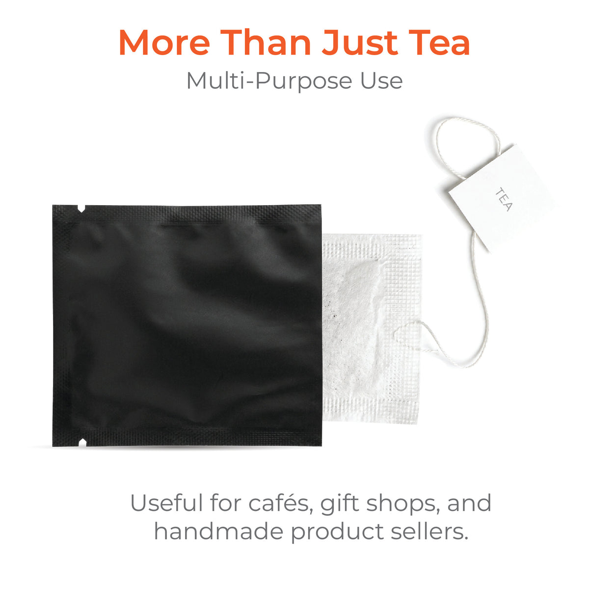 Black Plain Outer Envelope for Tea Bags and Coffee Packaging 2