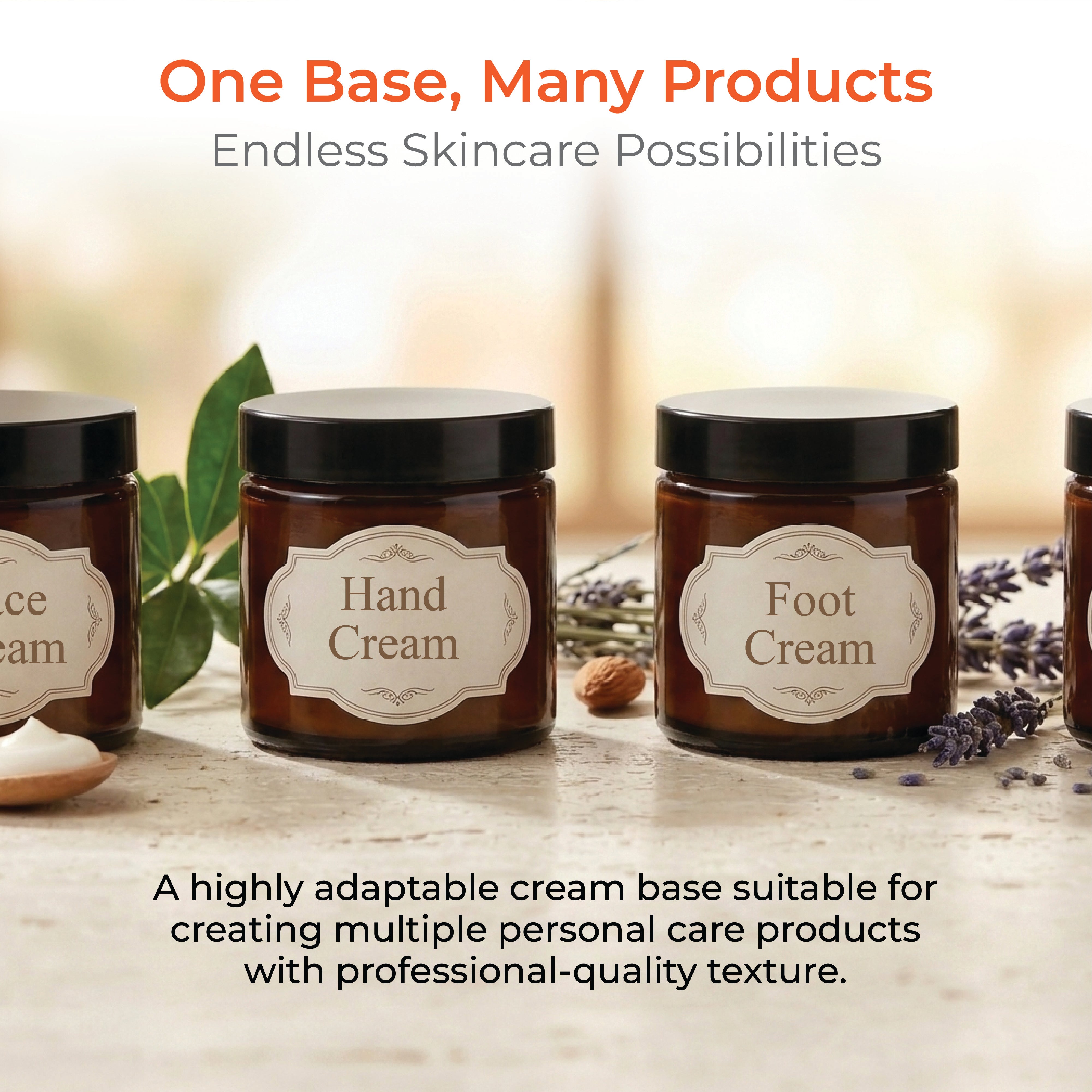 Cream Base for DIY Skincare and Cosmetic Products