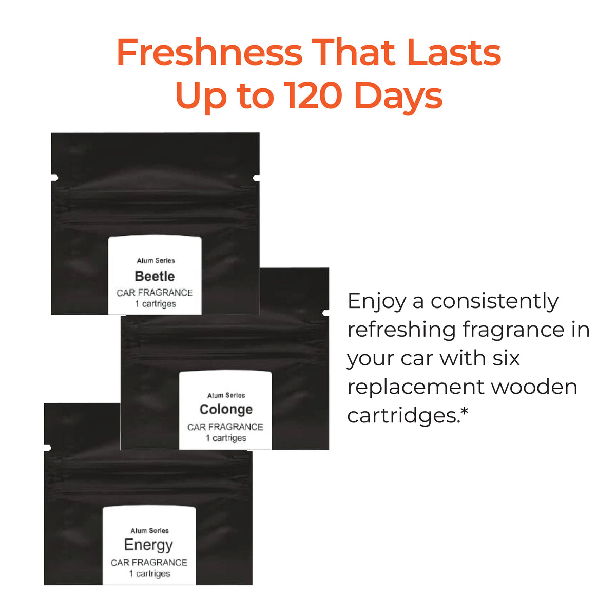 Epitizer Car Air freshener Cartridges compatible with Epitizer Wooden and Aluminum Device - 6 Pcs