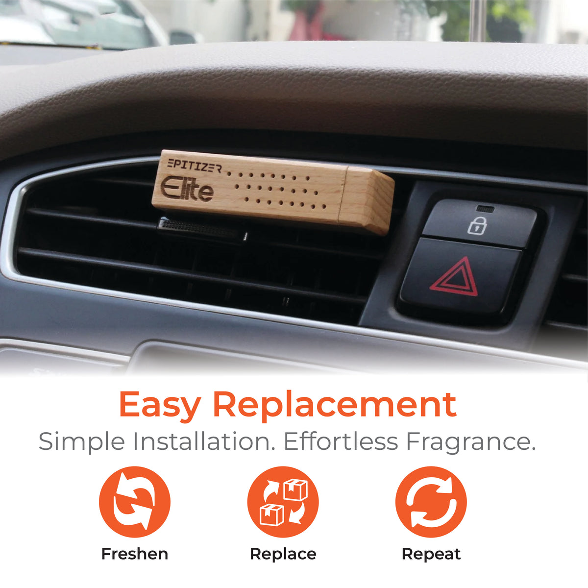 Epitizer Car Air freshener Cartridges compatible with Epitizer Wooden and Aluminum Device - 6 Pcs