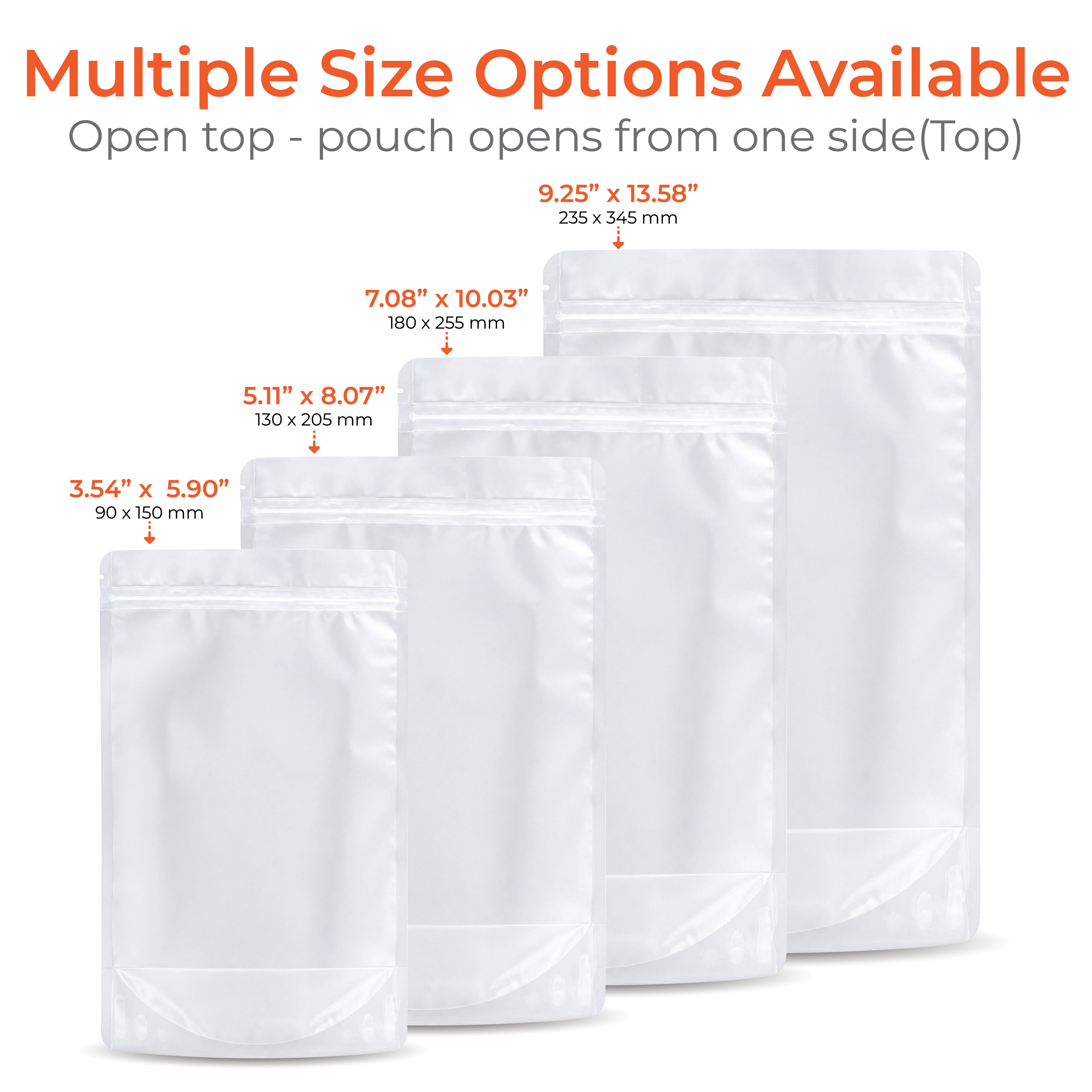 Frosted Translucent Stand Up Pouch with Zipper