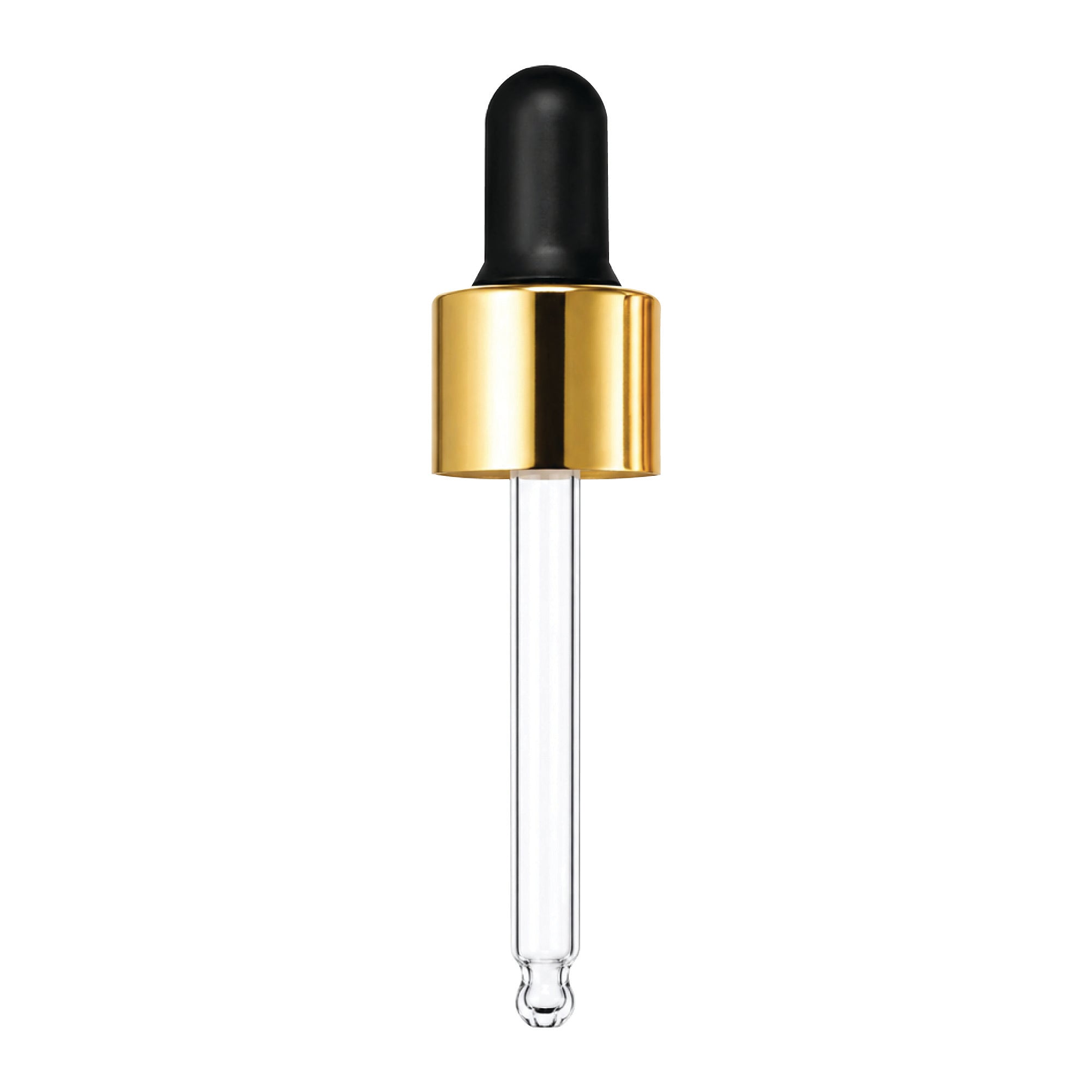 Gold Glass Dropper for 18mm Bottle