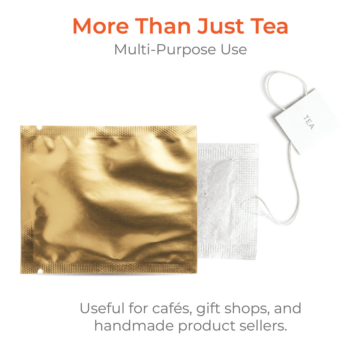 Golden Plain Outer Envelope for Tea Bags and Coffee Packaging 2