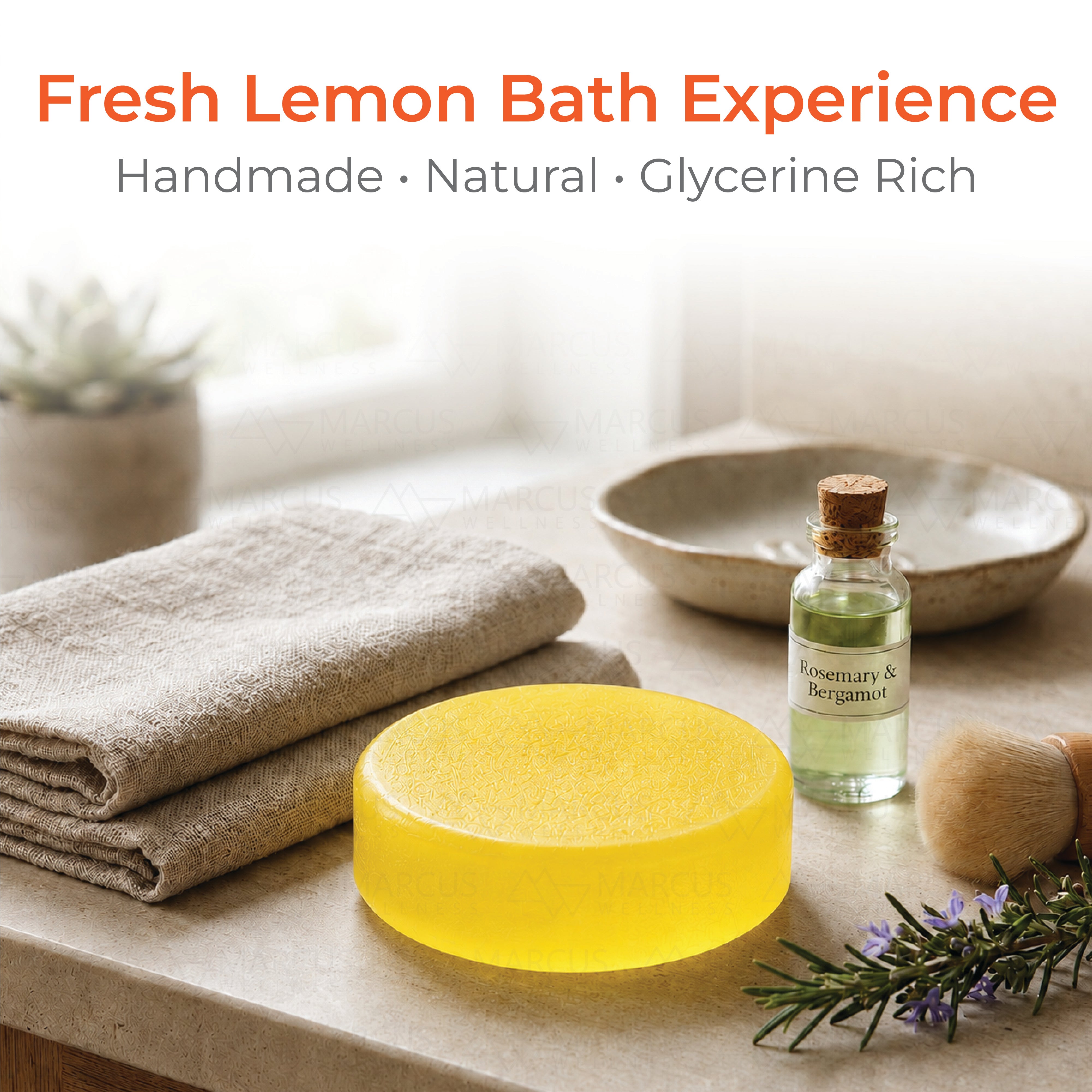 Lemon Handmade Natural Glycerine Soap 100gm