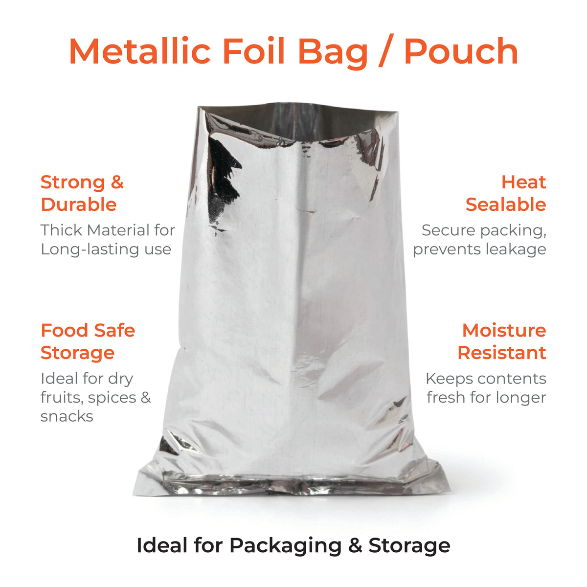Metallic Foil Bag for Food and Packaging Use