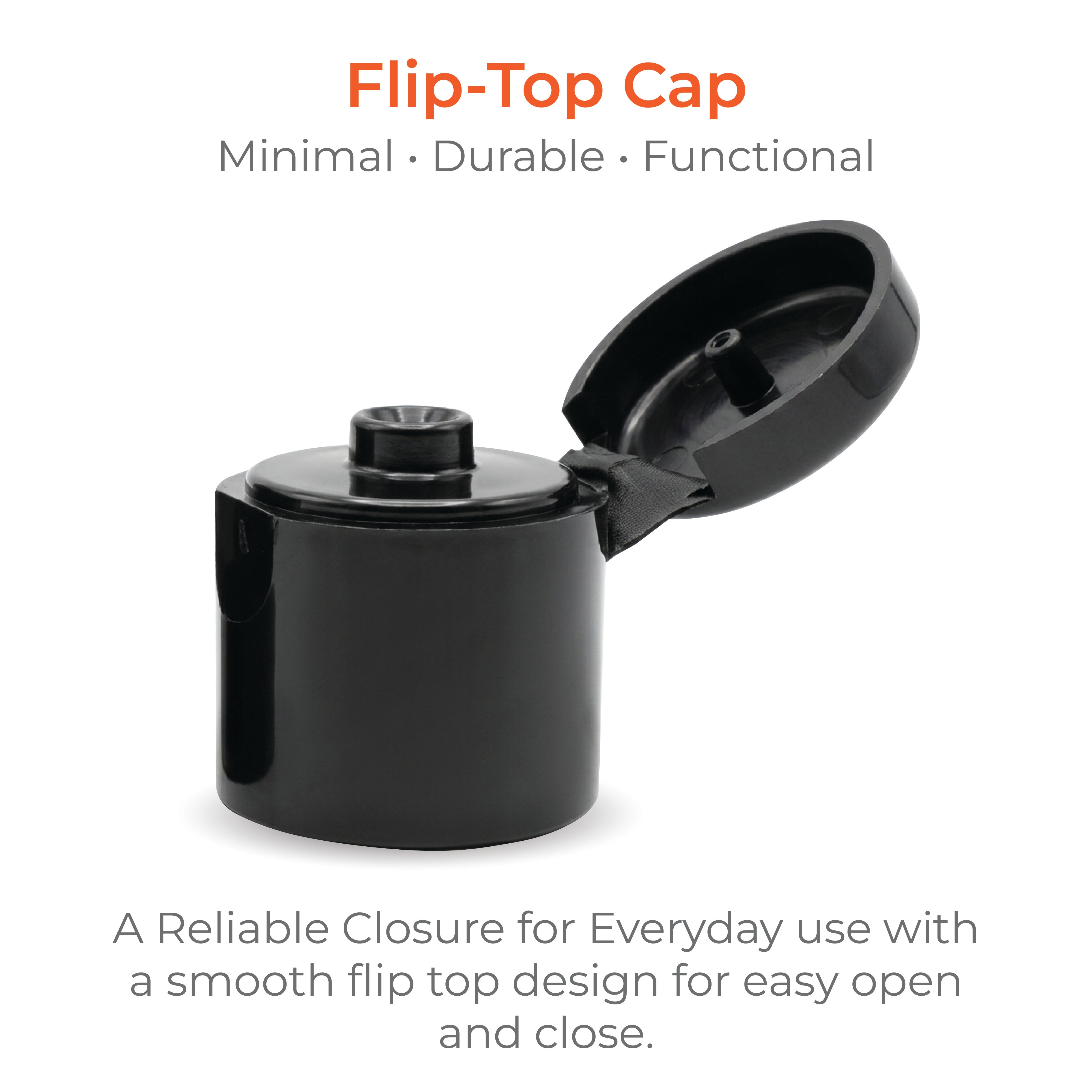 Black Flip Top Cap