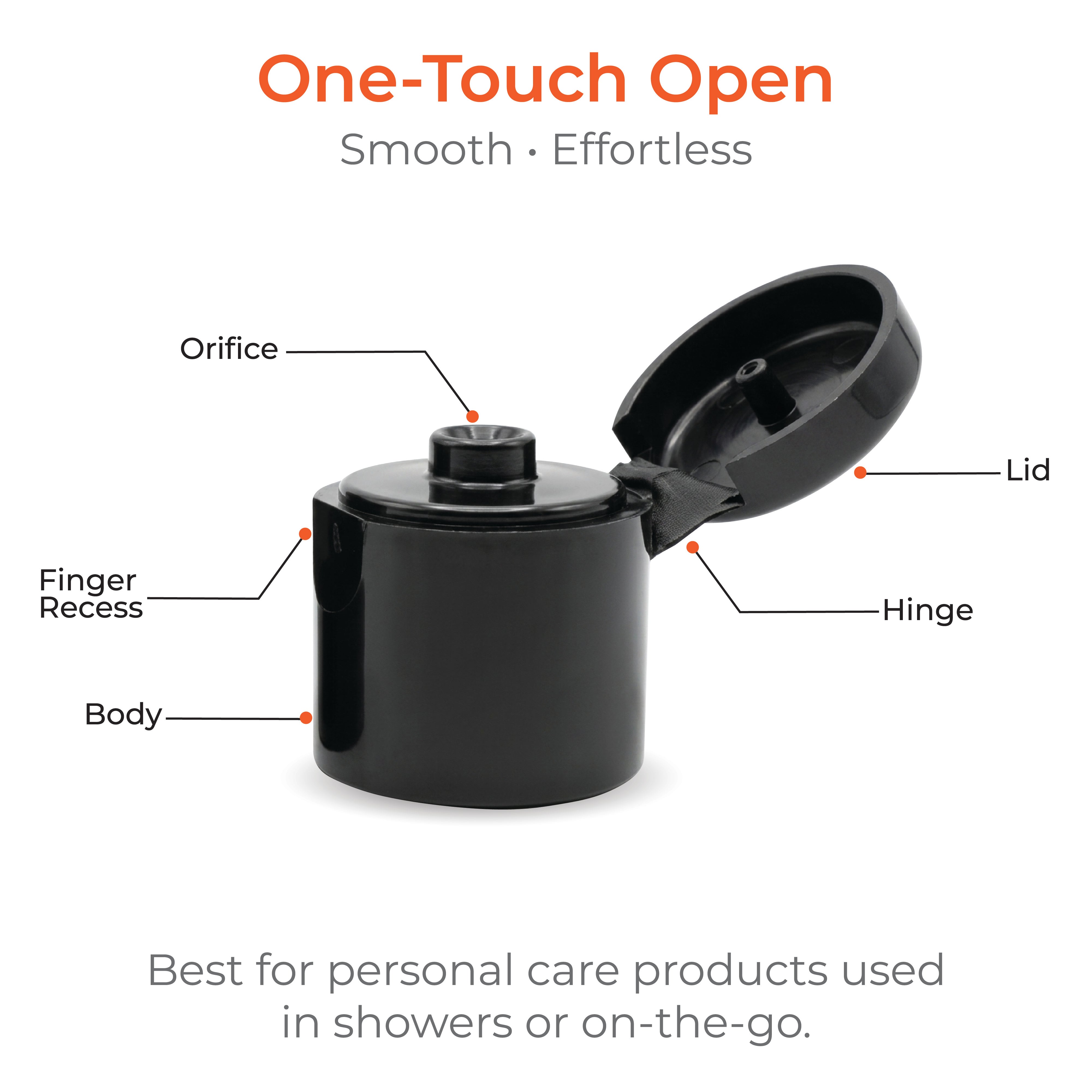 Black Flip Top Cap