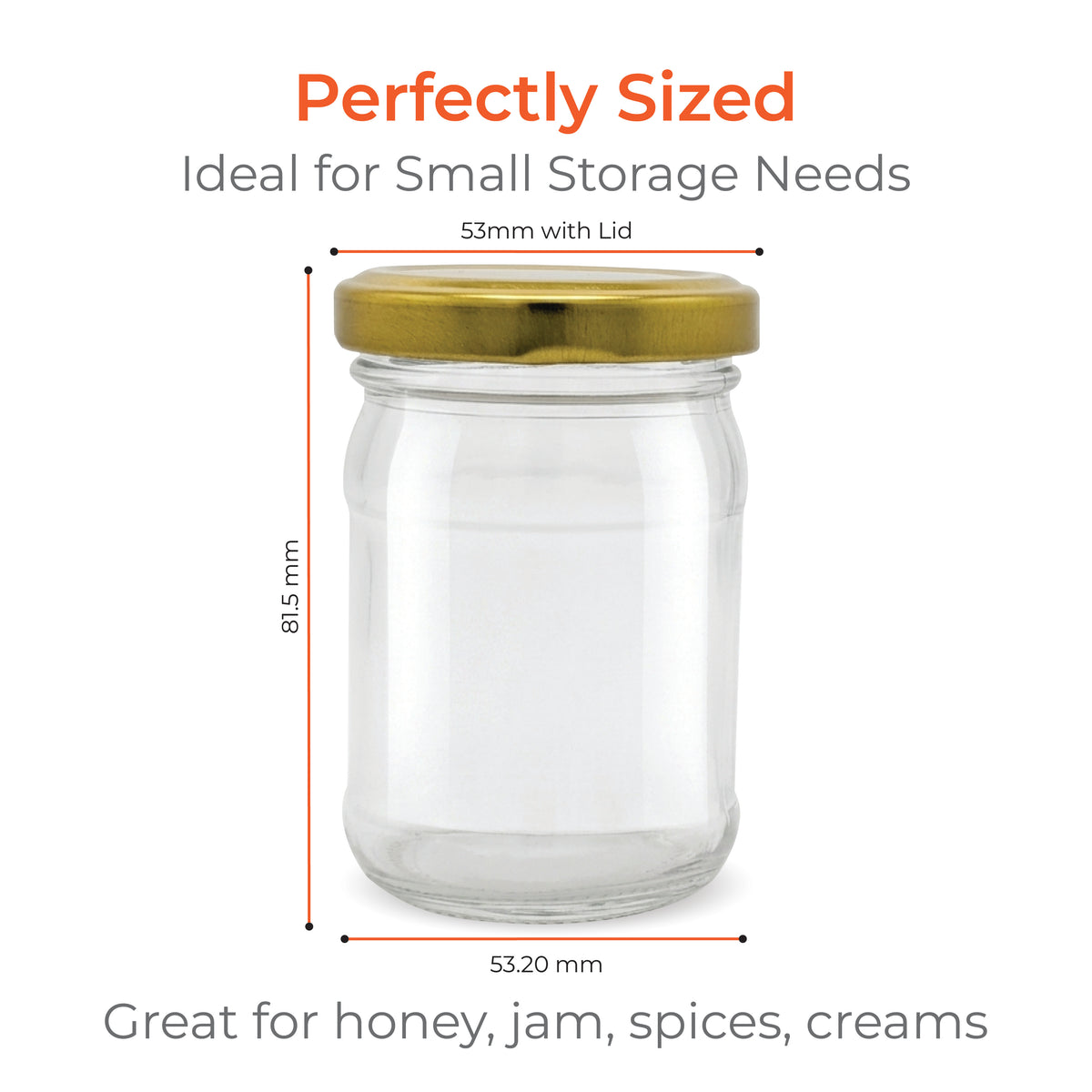 120ml Round Glass Jar with Golden Cap