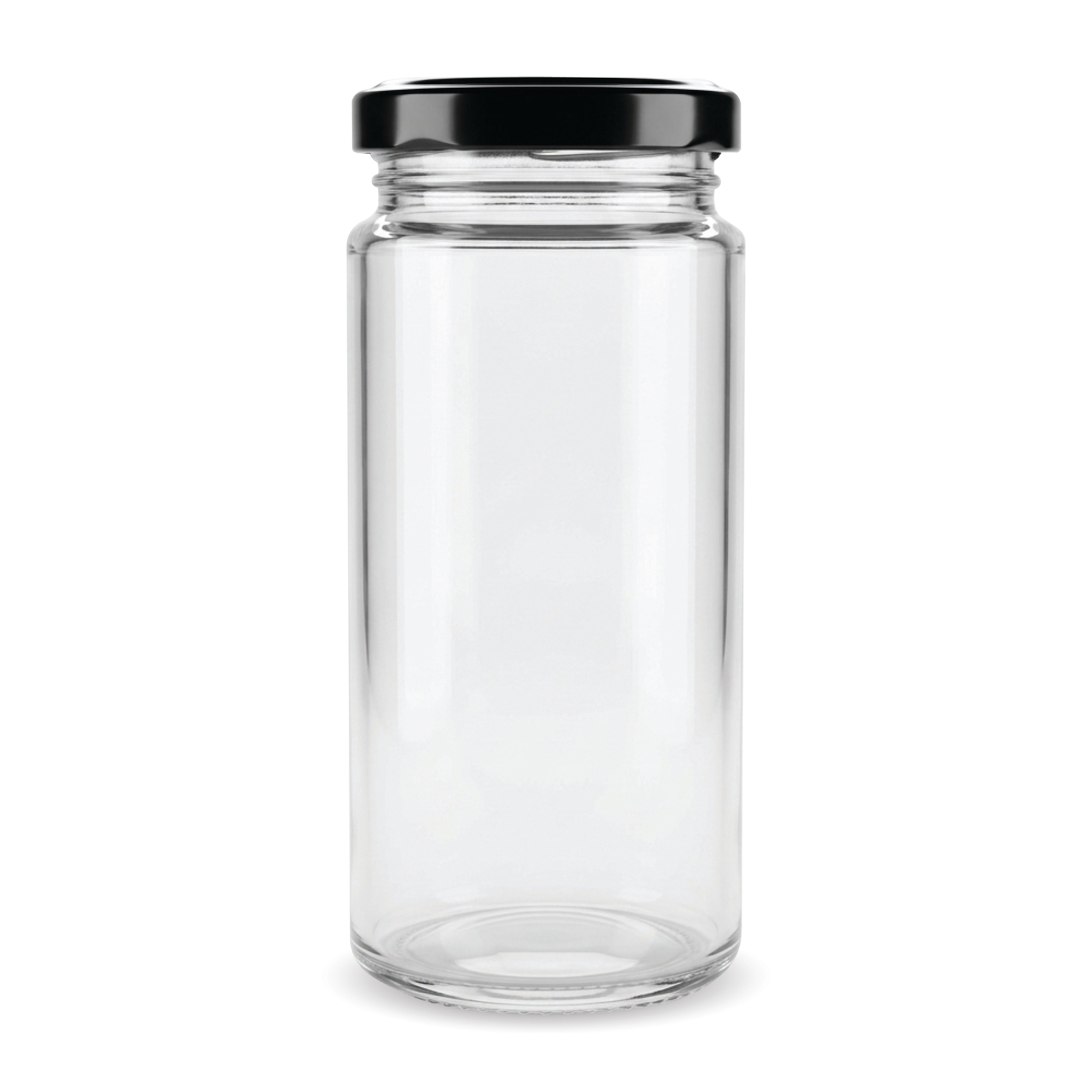 250ml Bamboo Glass Jar with 53mm Lug Cap