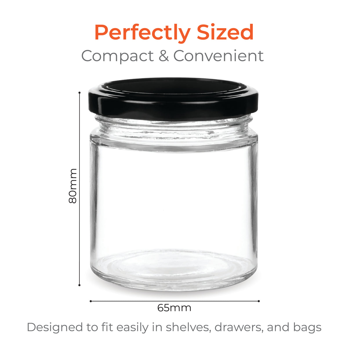 200ml Salsa Glass Jar with 63mm Lug Cap for Pickles, Sauces, Jam & Food Packaging