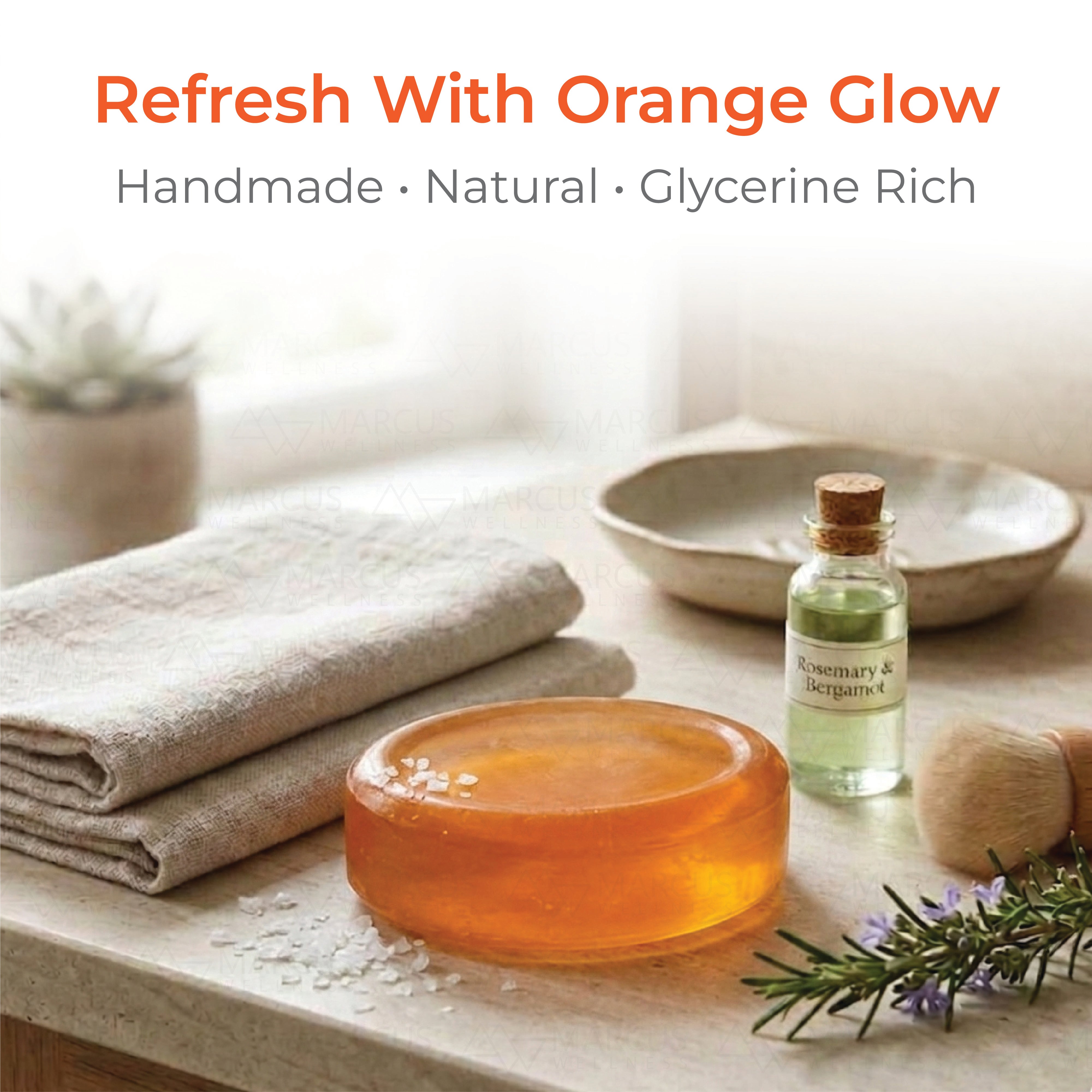 Orange Handmade Natural Glycerine Soap 100gm