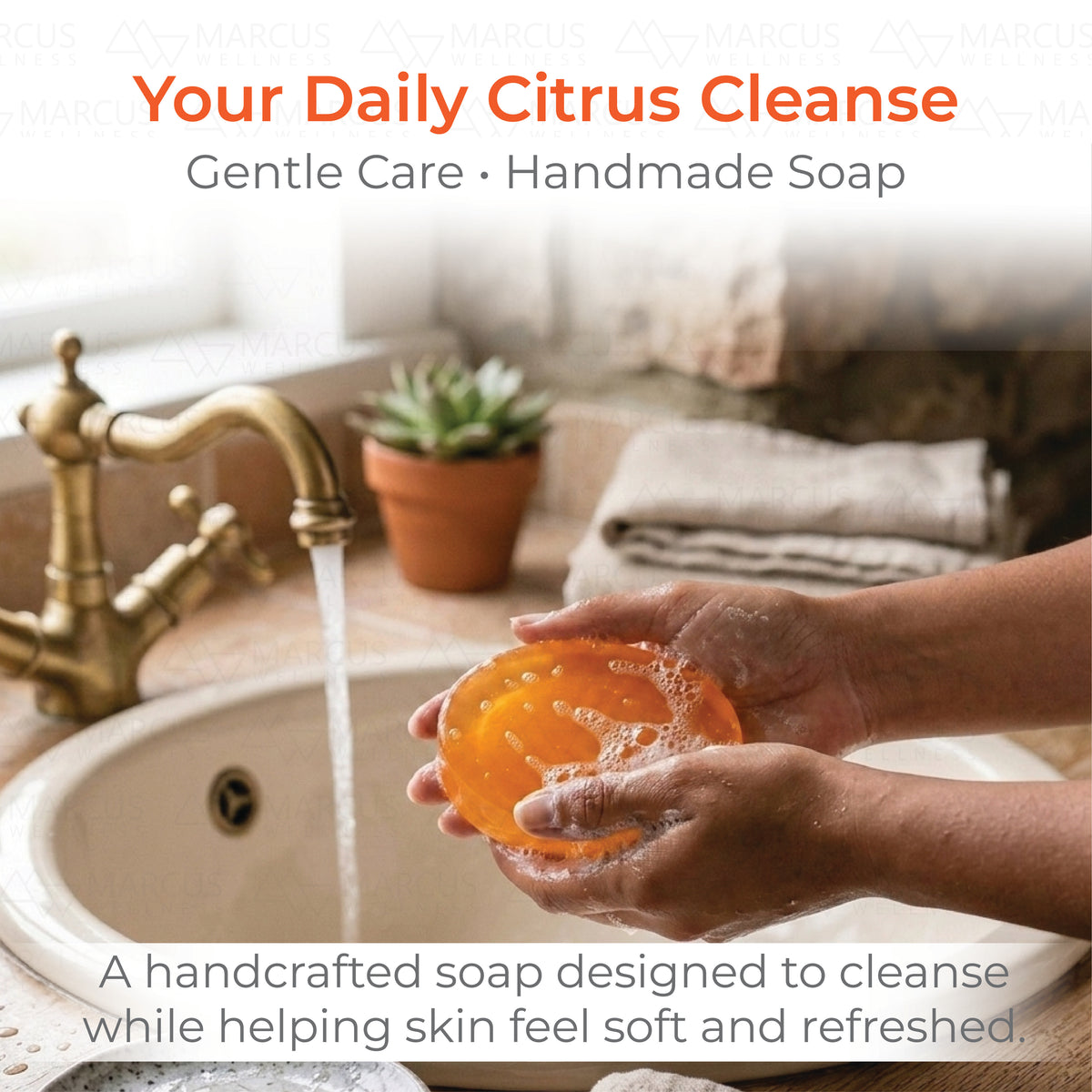 Orange Handmade Natural Glycerine Soap 100gm