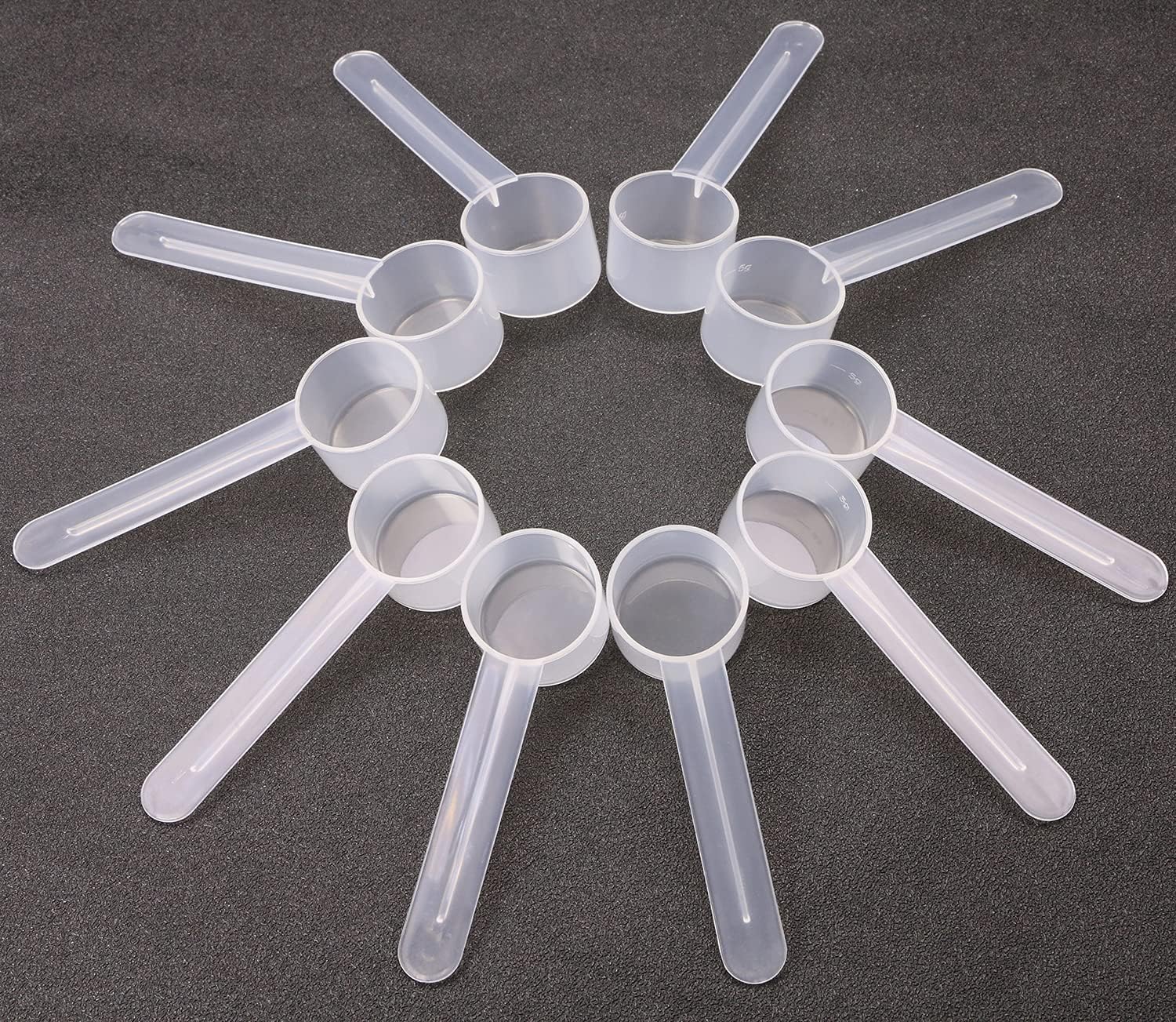 10ml Clear Round Measuring Plastic Scoop