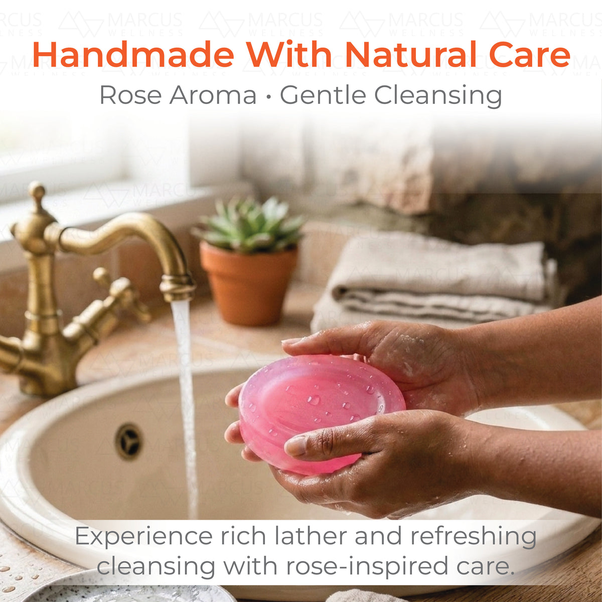 Rose Handmade Natural Glycerine Soap 100gm