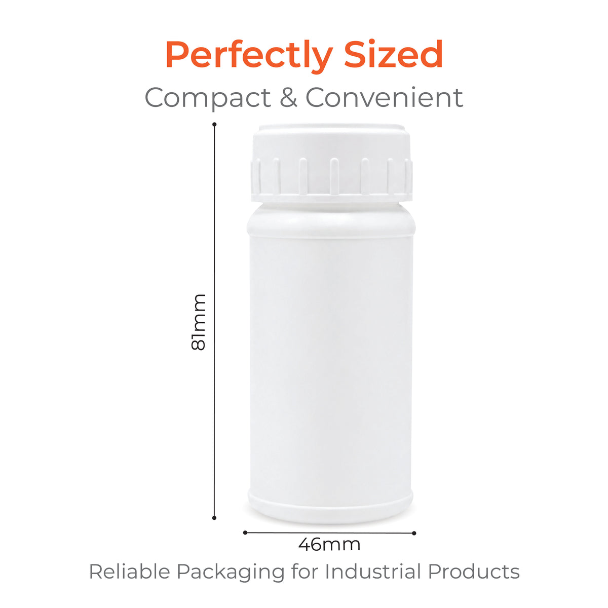 HDPE Empty Bottle With Cap, Inner Plug, and Induction Seal