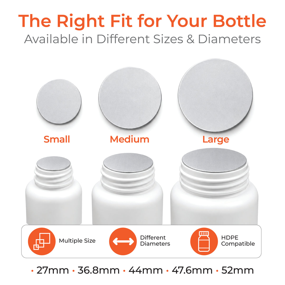 Sealing Foil Wad Plain for HDPE Bottle