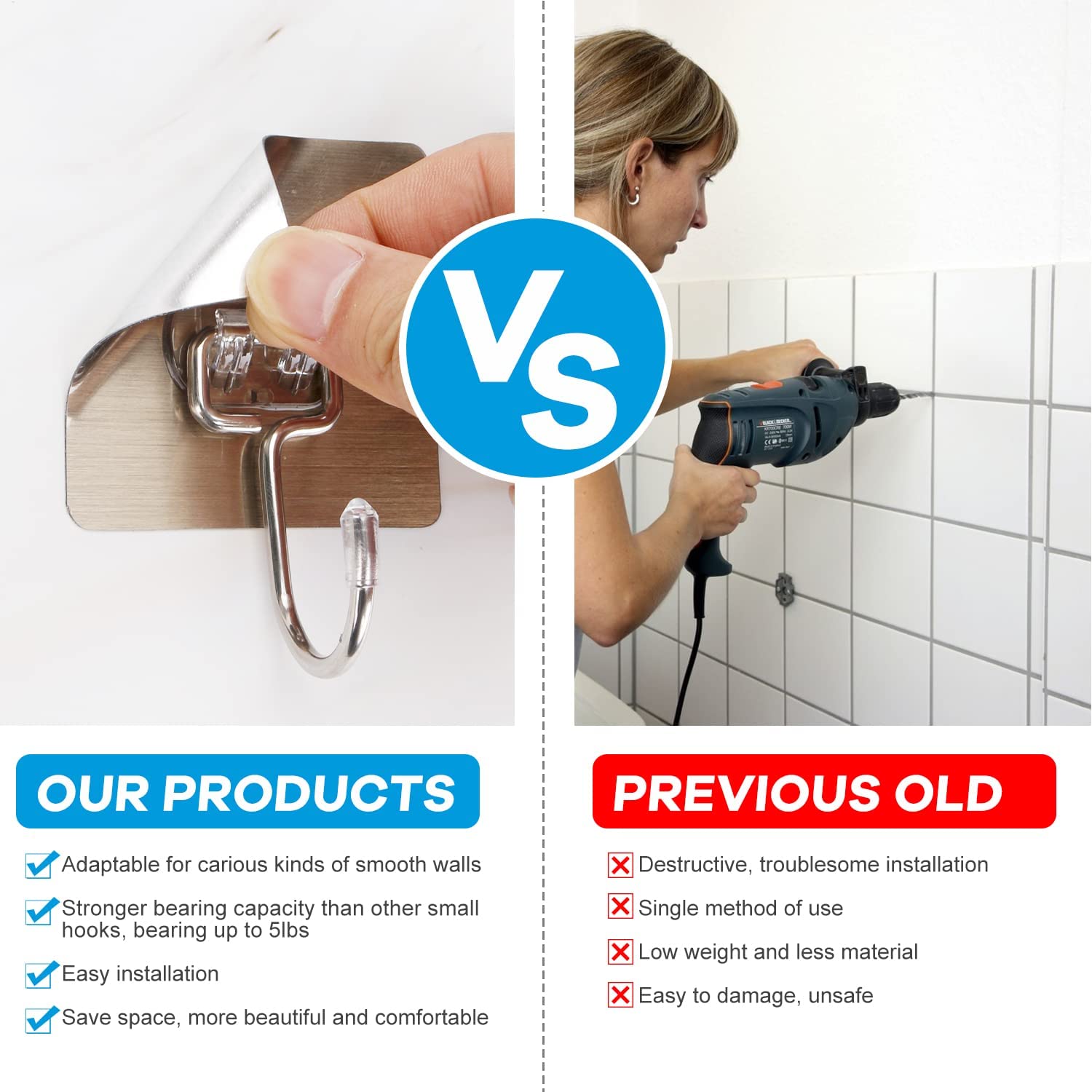 Self-Adhesive Hook - Metal Big Hangers