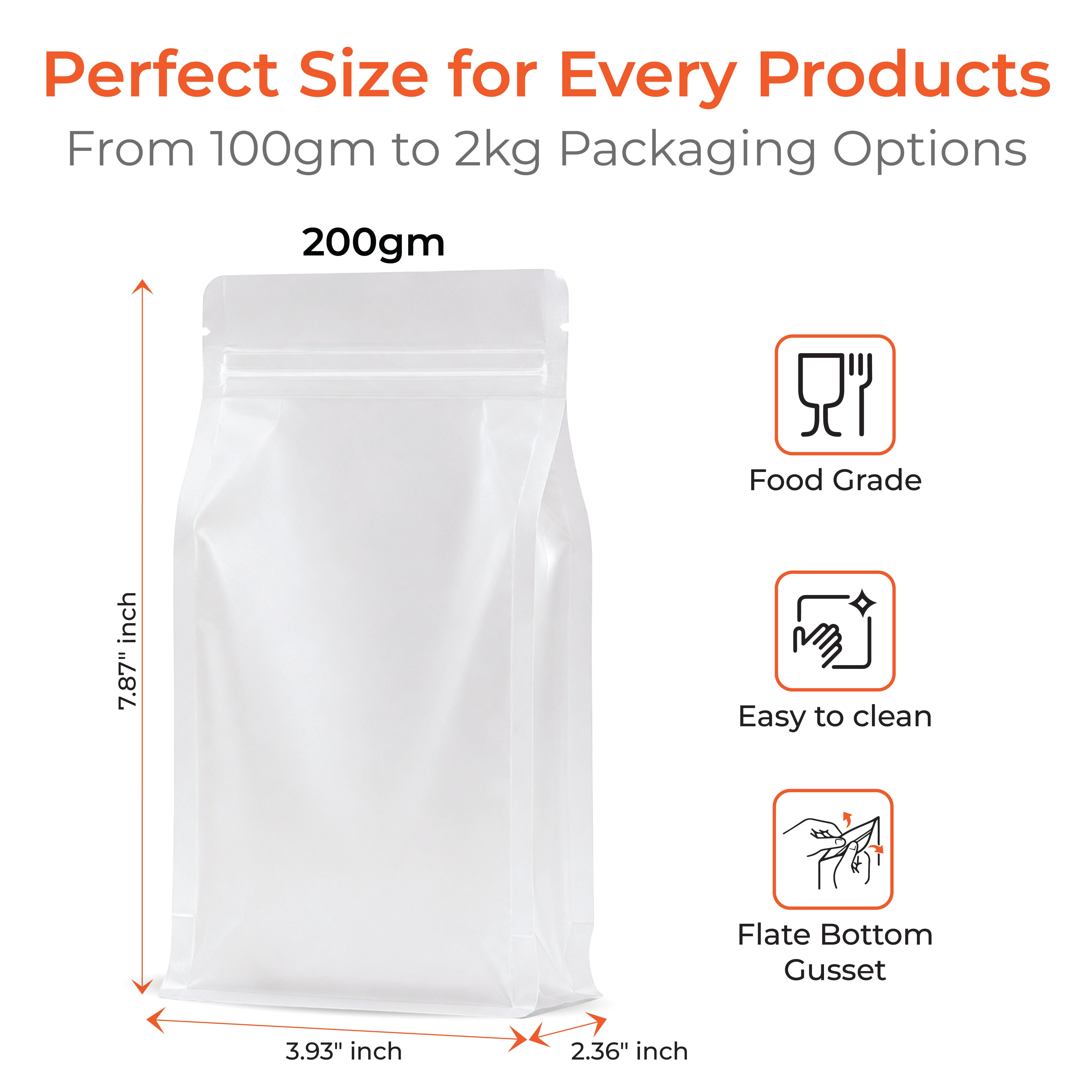 Transparent Flat Bottom Pouch