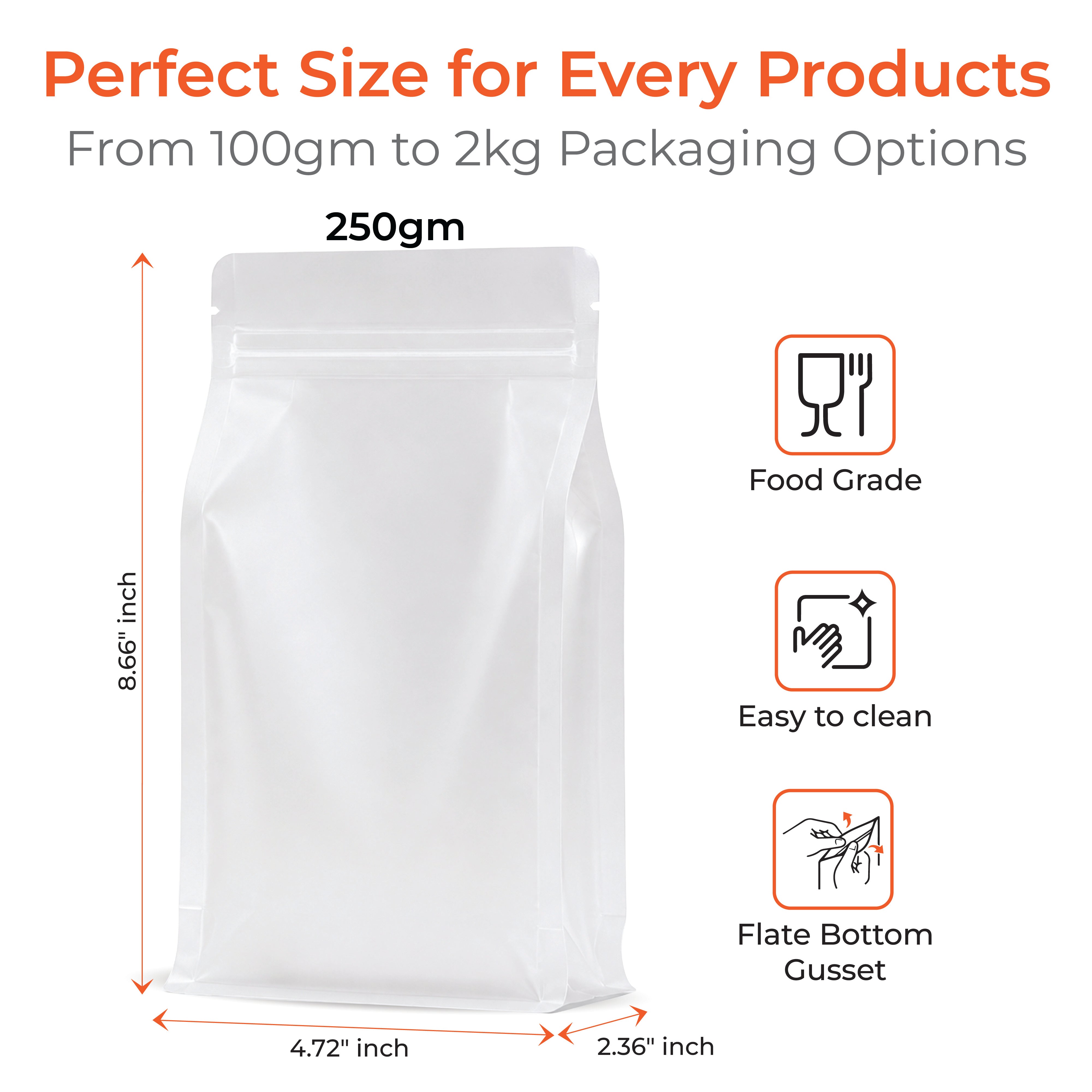 Transparent Flat Bottom Pouch
