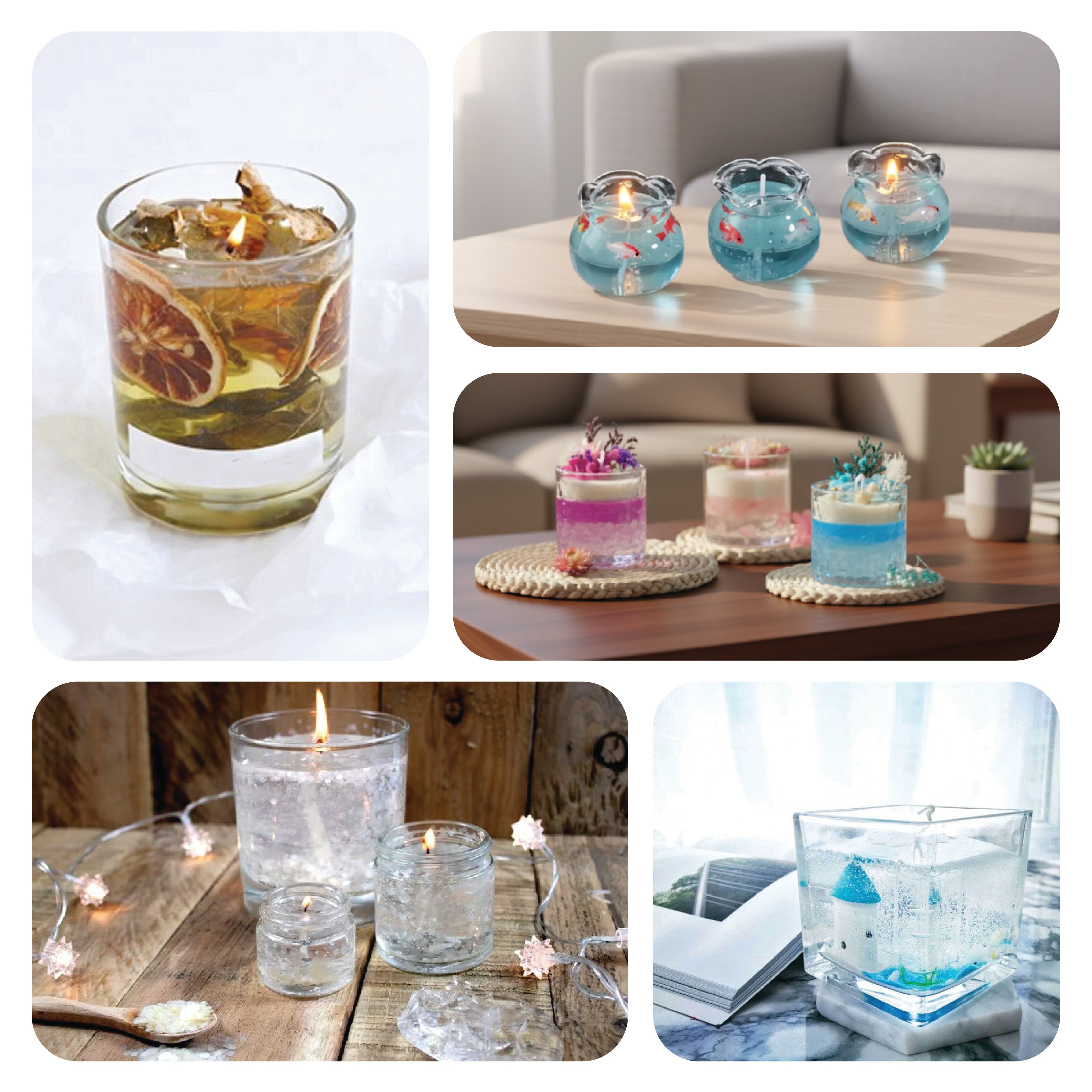 Transparent Gel Wax for Candle Making