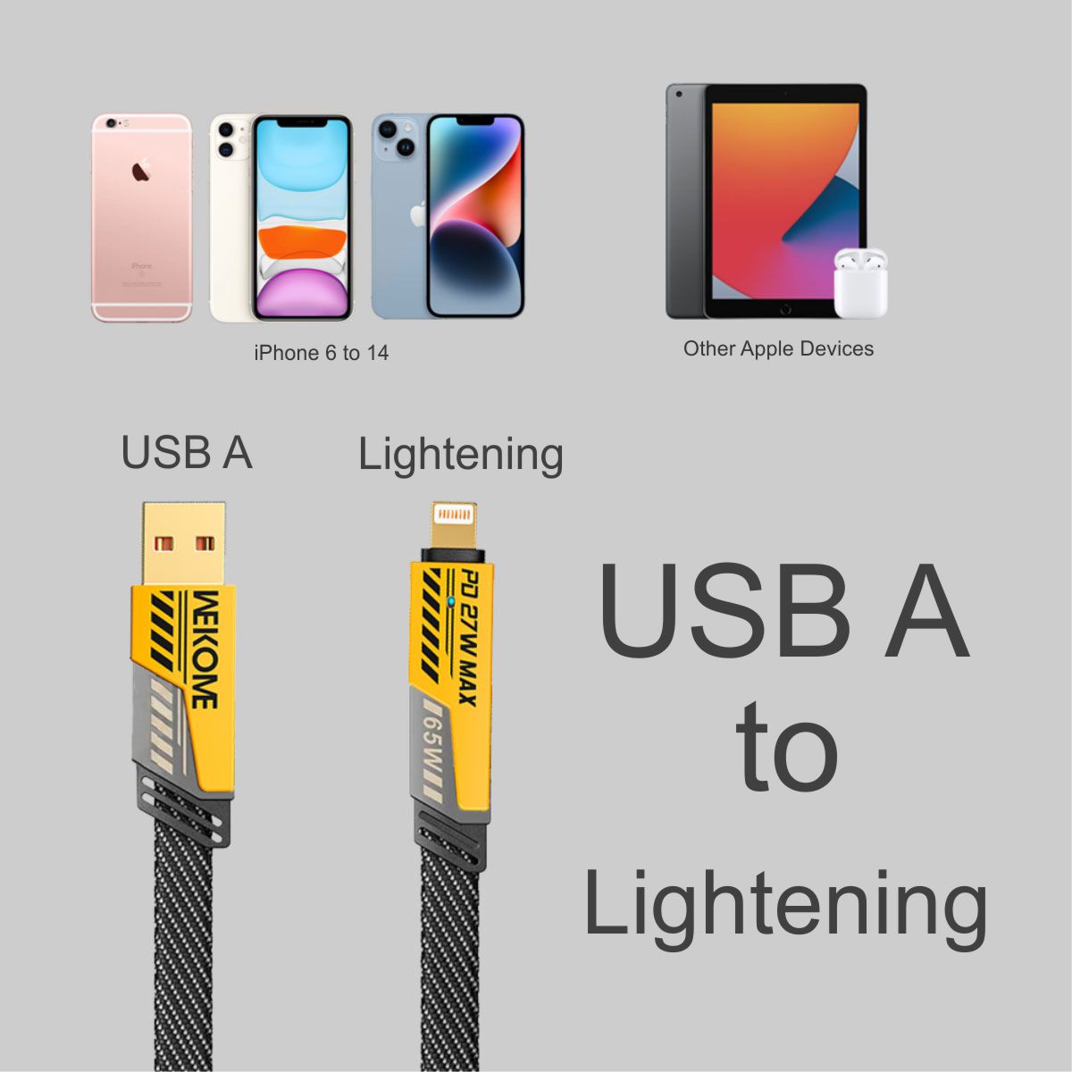 WEKOME WDC-25 Mecha Series 1.2m 4 in 1 Data Cable