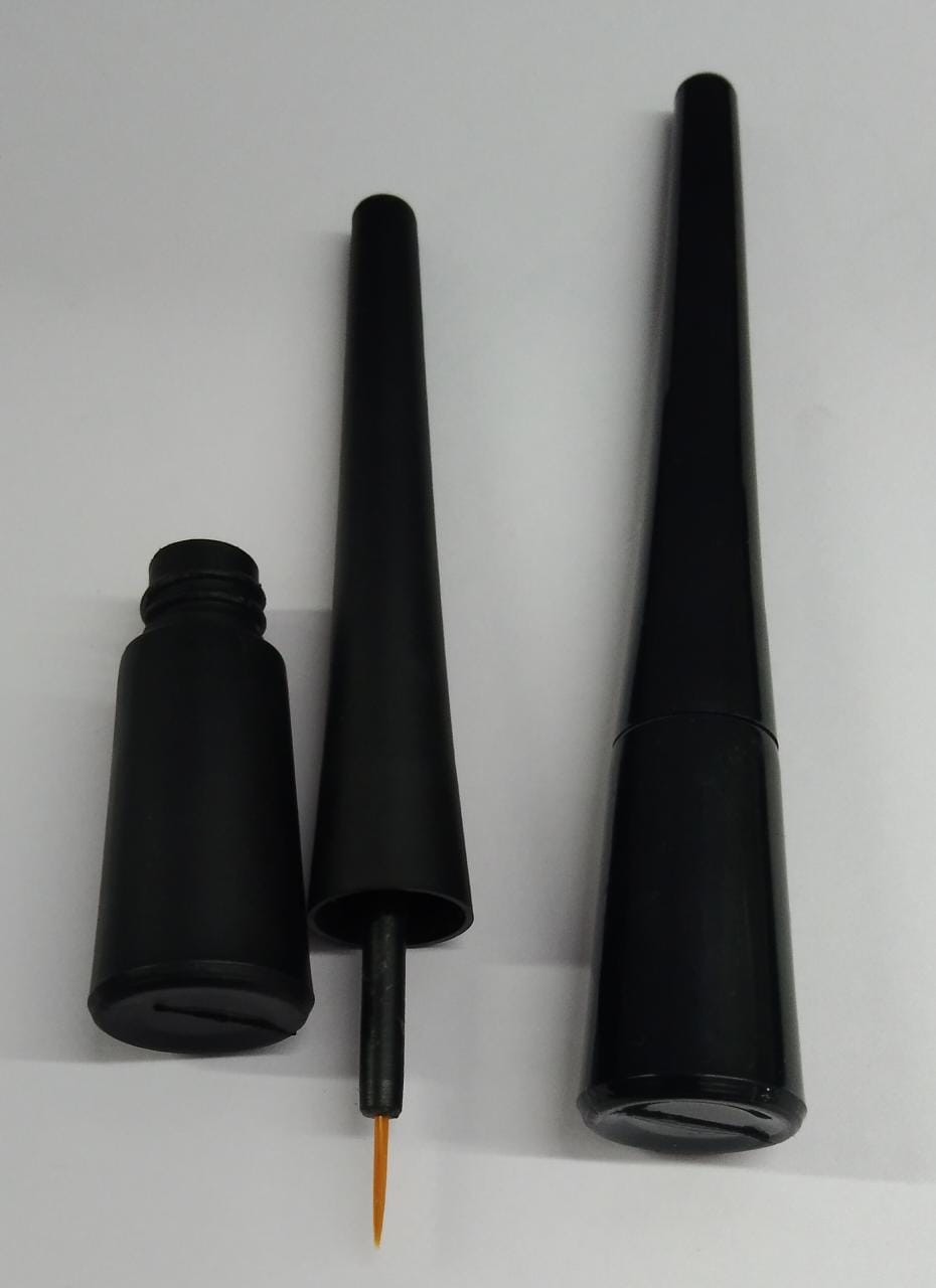 4ml Empty Plastic Minar Shape Mini Eyeliner Container Set - Matt Black