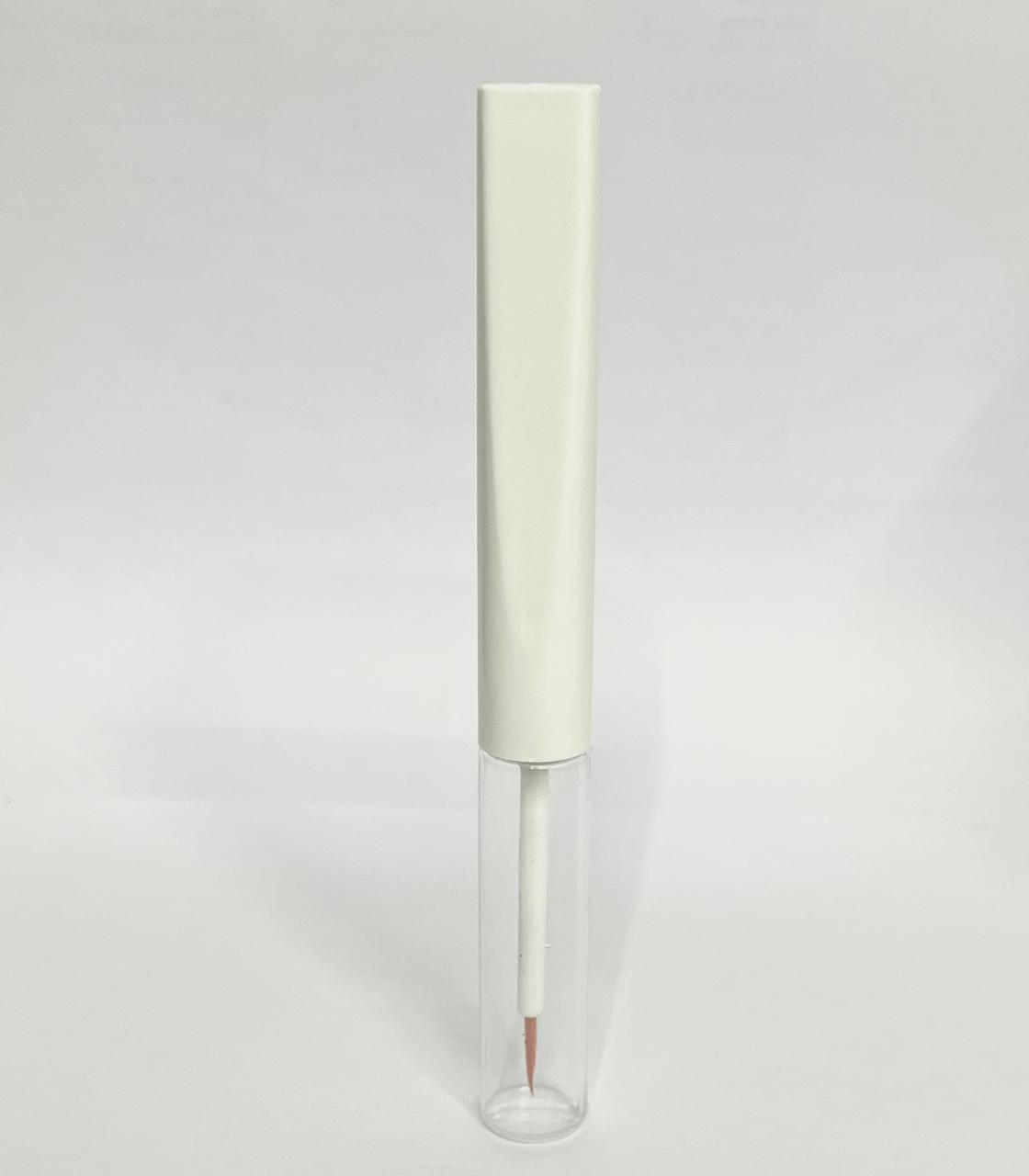 4ml Empty Round Shape Eyeliner Clear Bottle with Long Square Shape White Cap