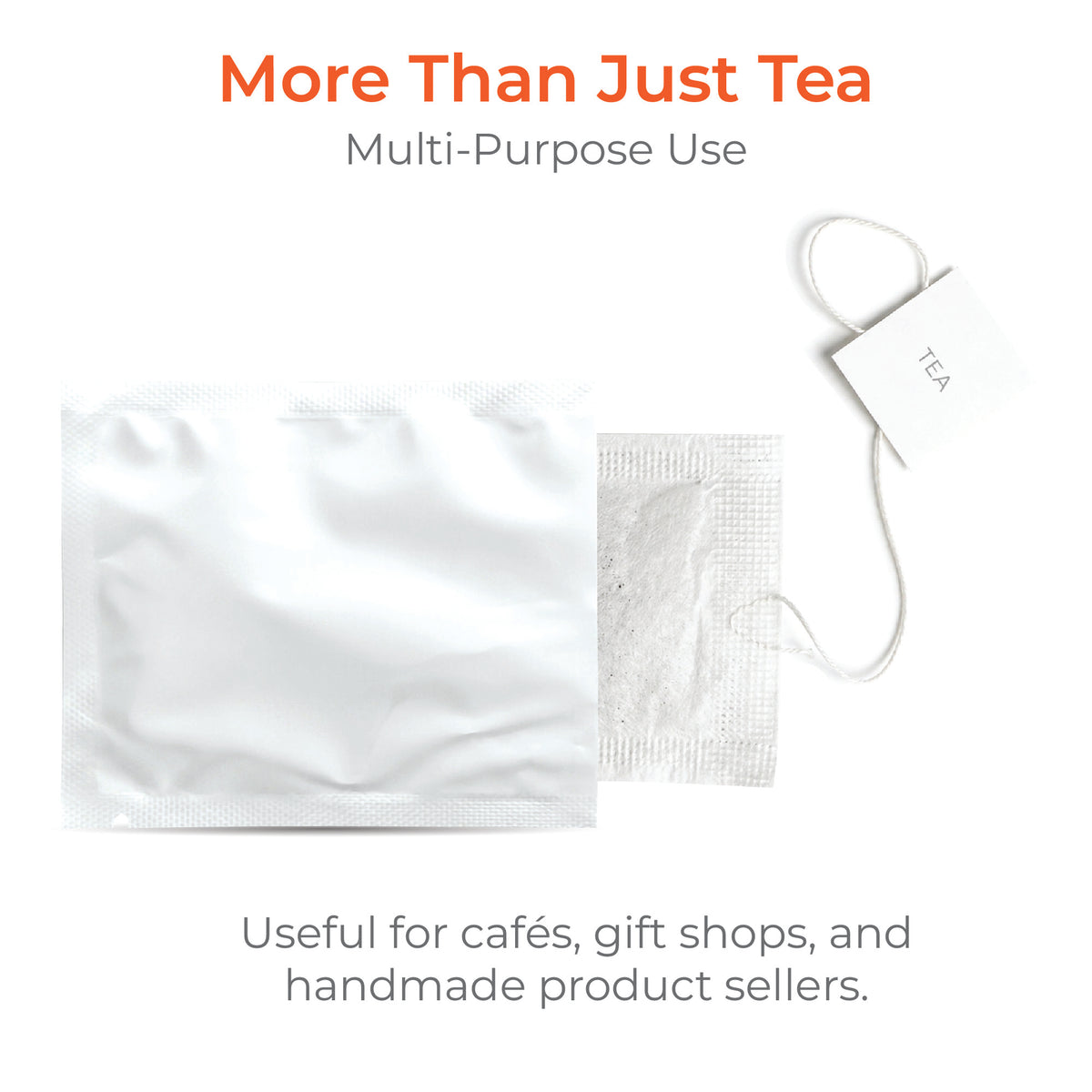 White Plain Outer Envelope for Tea Bags and Coffee Packaging 2