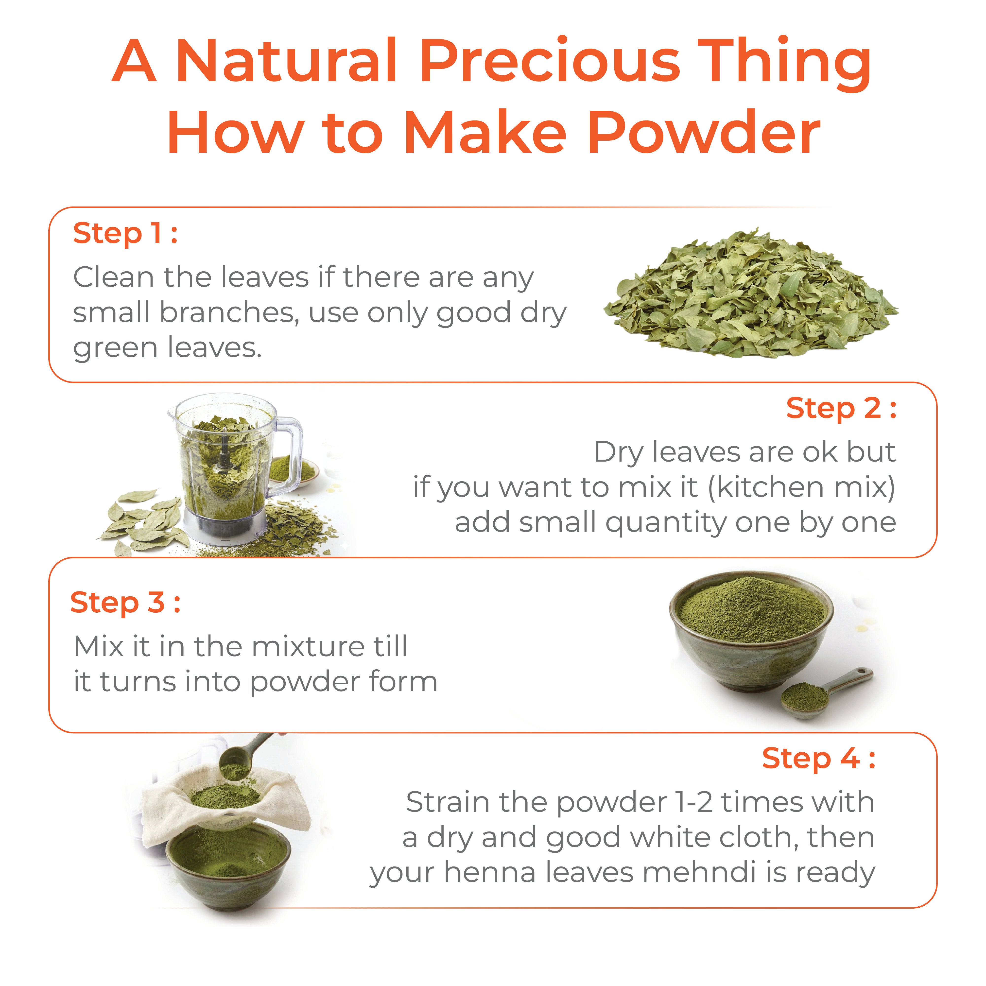 Whole Henna Leaves for Hair and Herbal Use