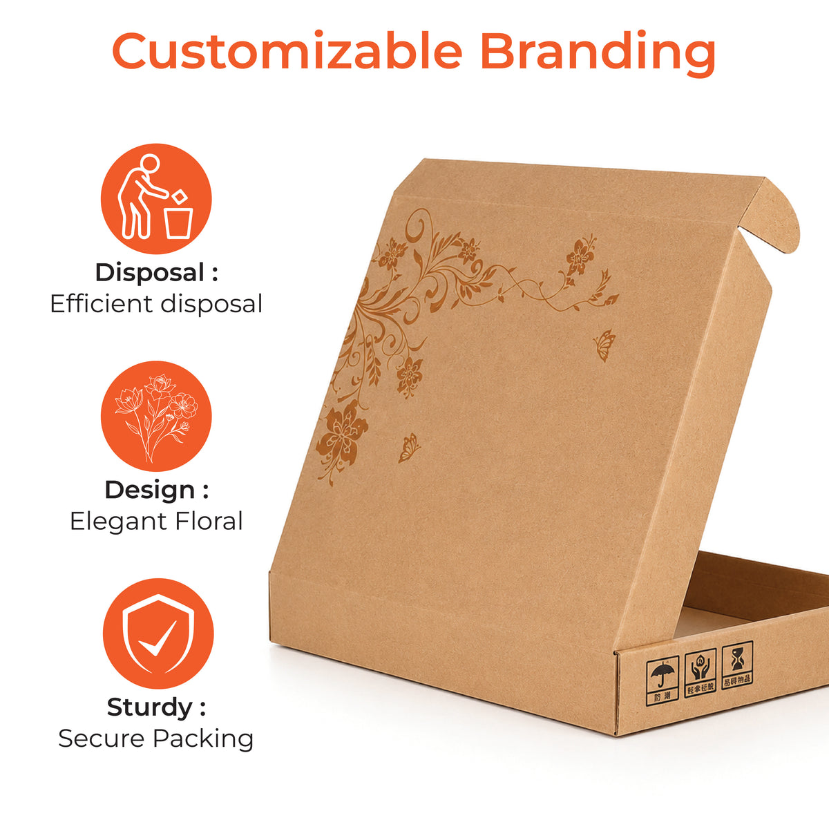 Z32 Auto Fold Corrugated Pizza Box (310 x 310 x 50mm)