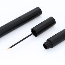 4ml Empty Plastic Mini Eyeliner Container Set - Round and Matt Black