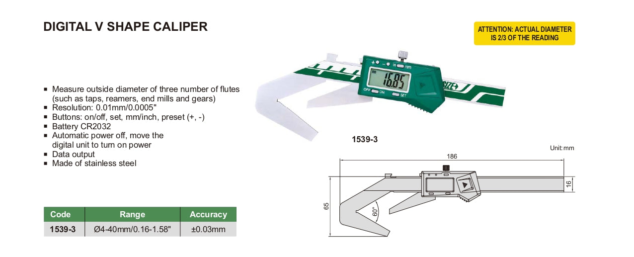 INSIZE Digital V Shape caliper 1539