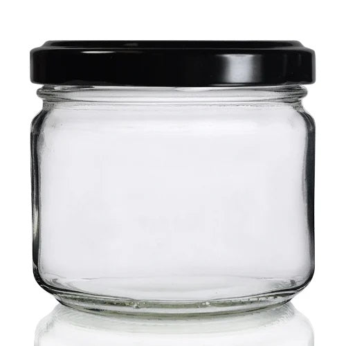 300ml Round Glass Jar with 82mm Lug cap