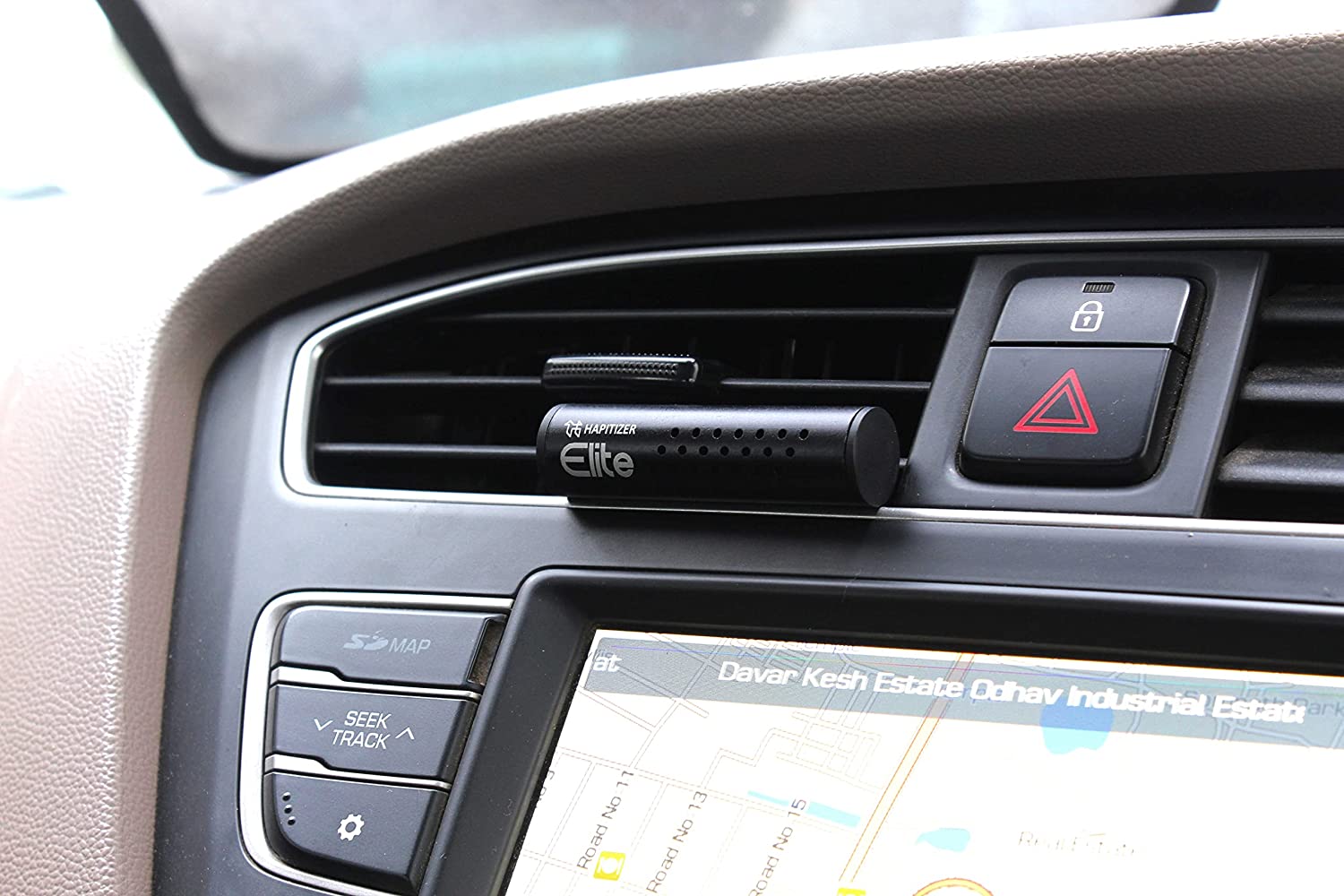 HAPITIZER Car Air freshener Aluminum Body, Black