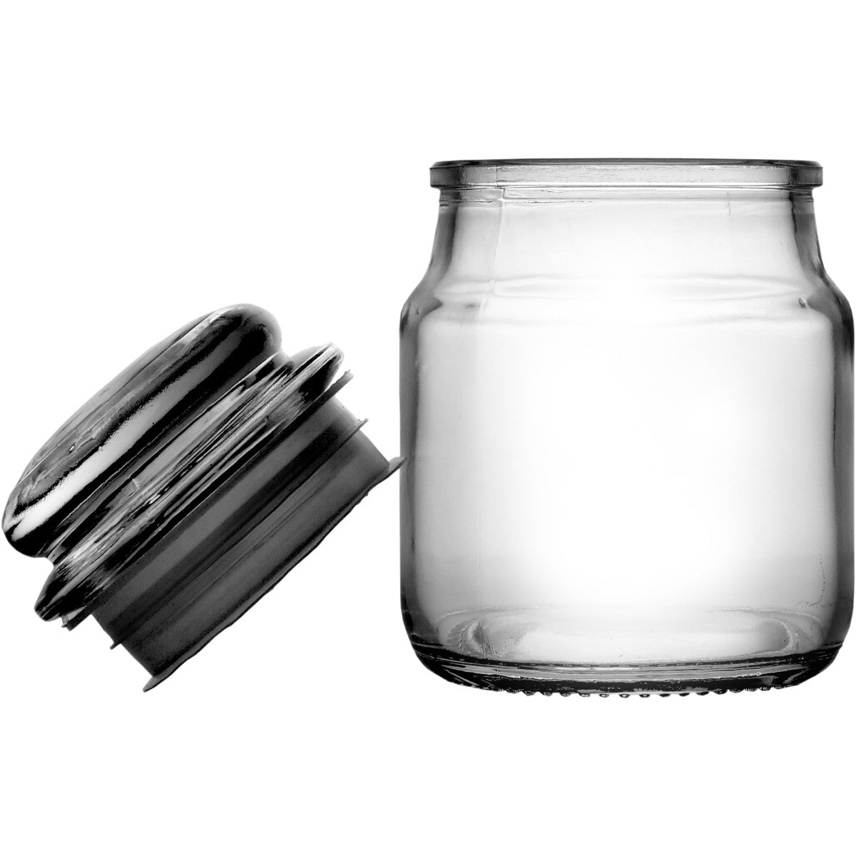 Clear / Transparent Glass Candle Jar with Cap