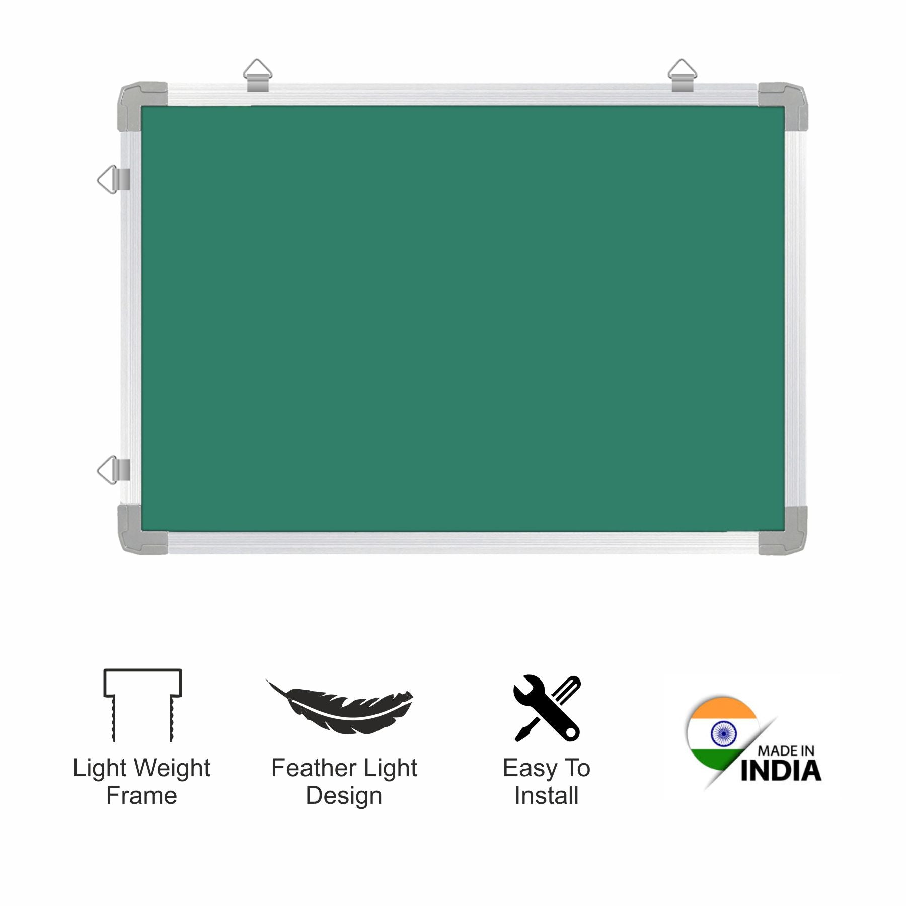 Non Magnetic 2 in 1 White Board + Chalk Board