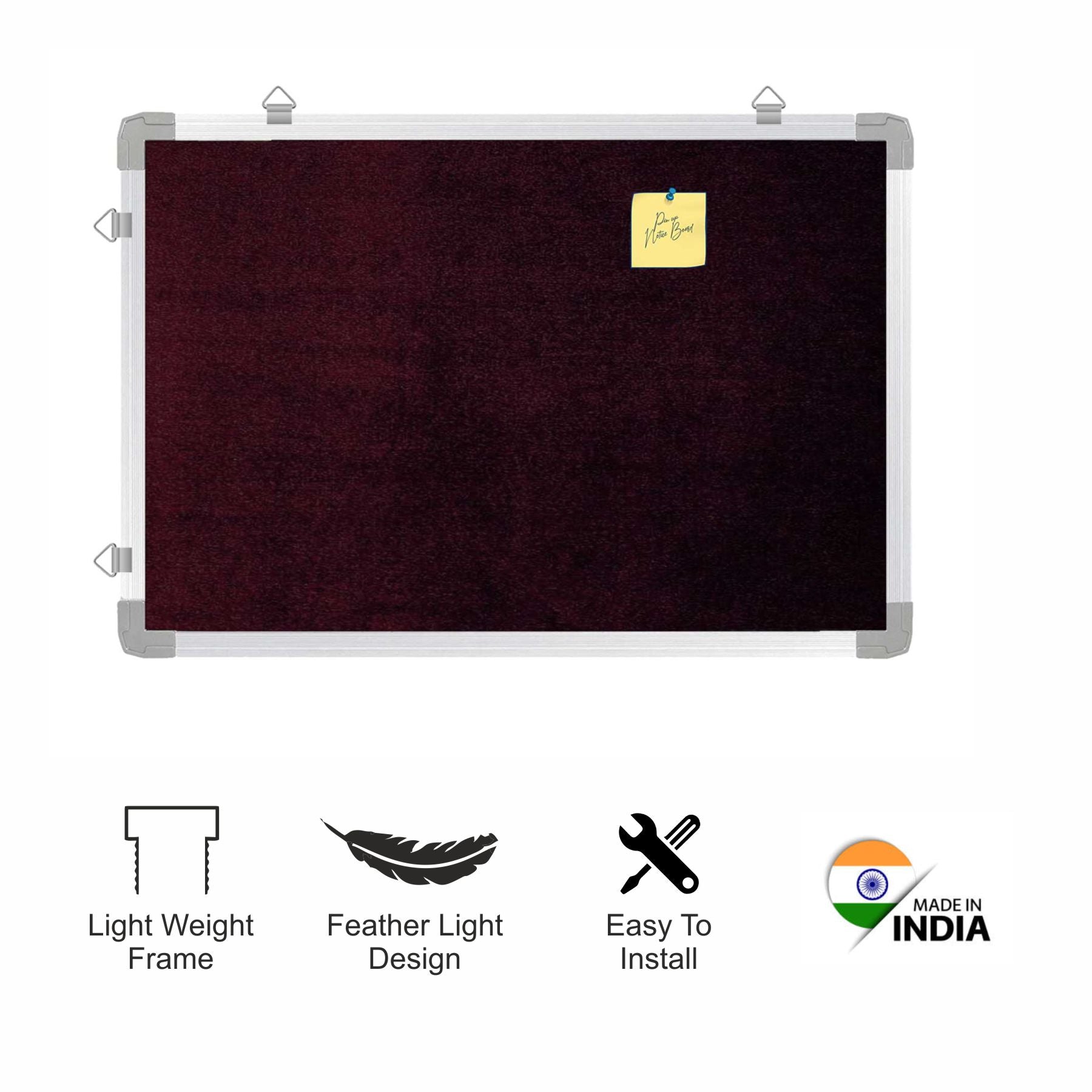 Maroon Velvet Notice Pin-up Board