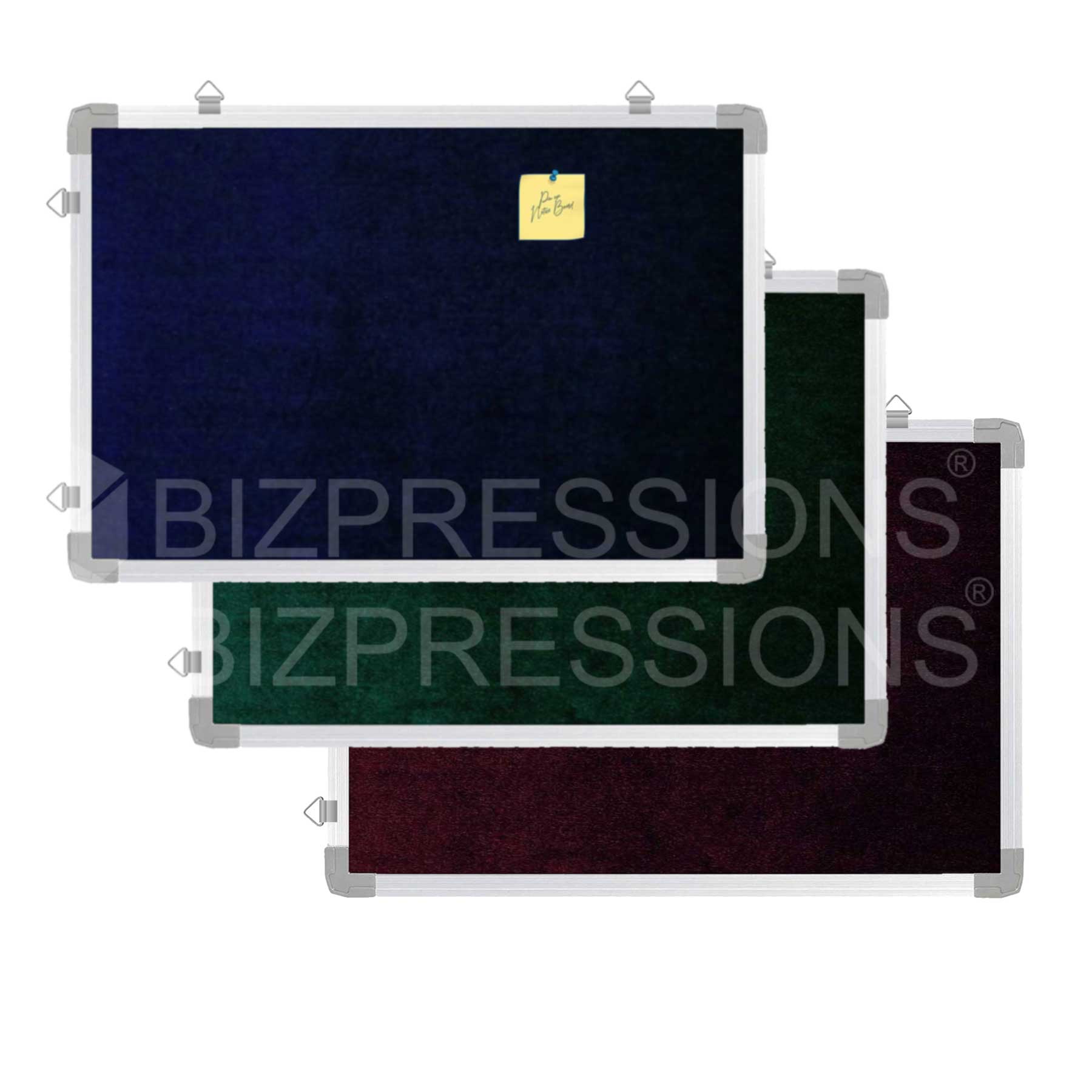 Green Velvet Notice Pin-up Board