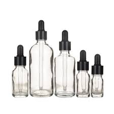 Glass Bottle with Inner lid, Cap and Dropper