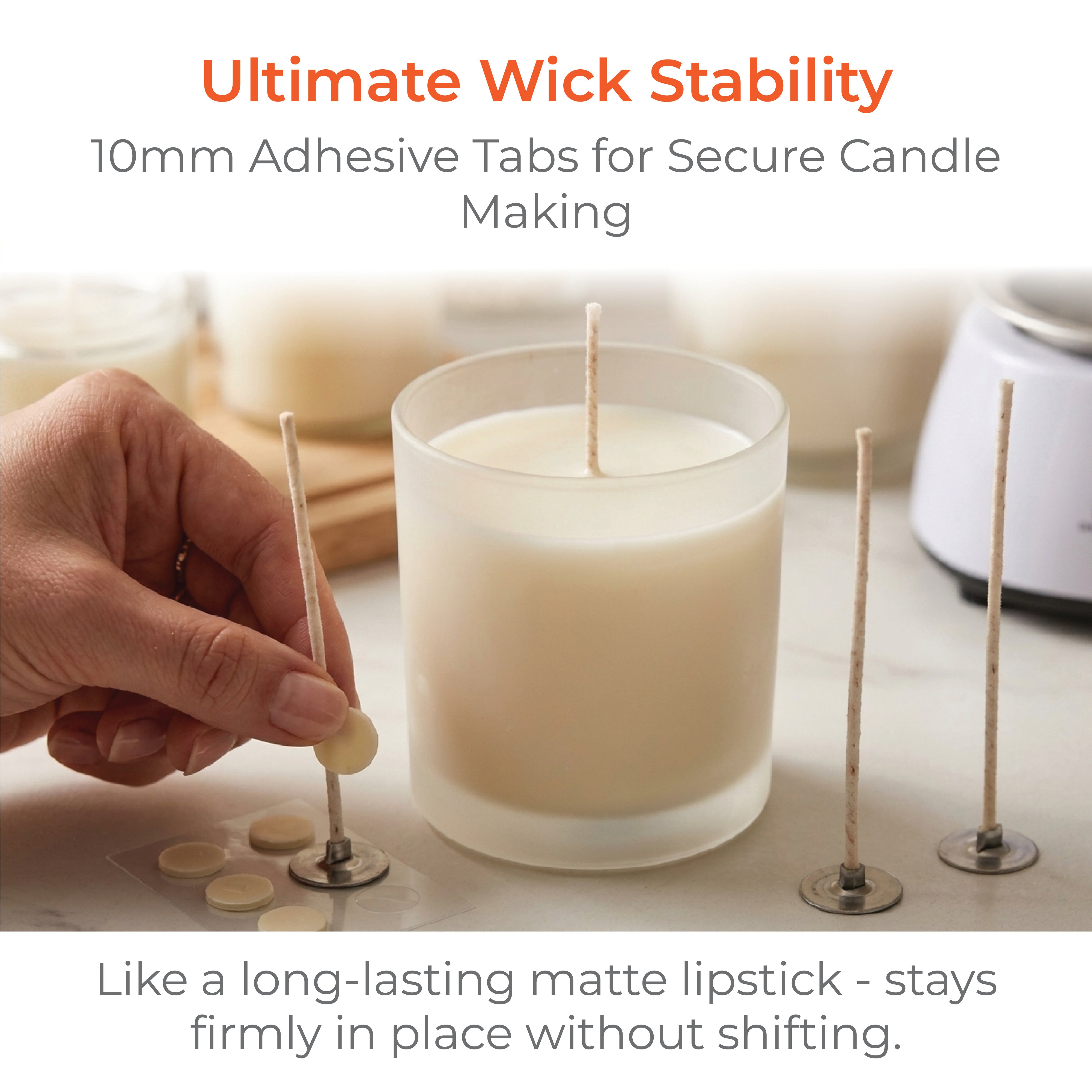 10mm Candle Wick Round Stickers